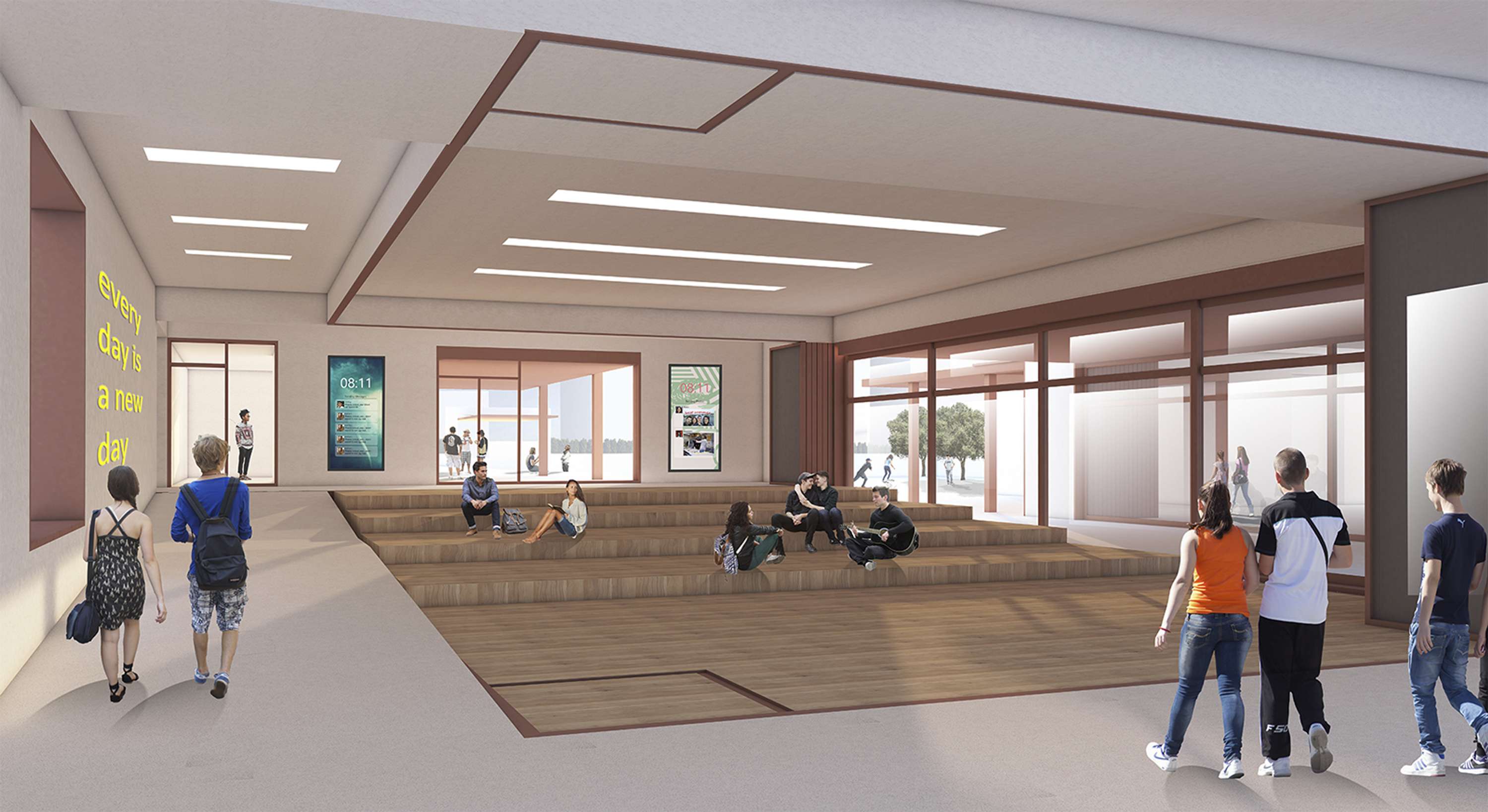 Diploma Project: "Designing a Lyceum building in Evosmos, Thessaloniki" by Panayotis Kalaitzidis