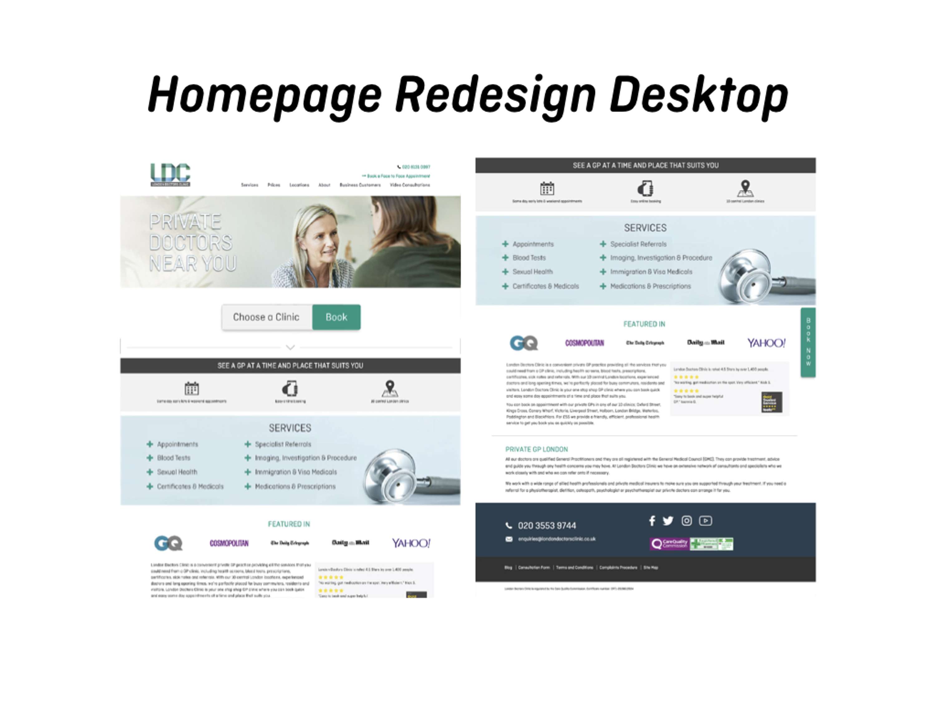 Photoshop design mock ups for client website by Jordan Ezra