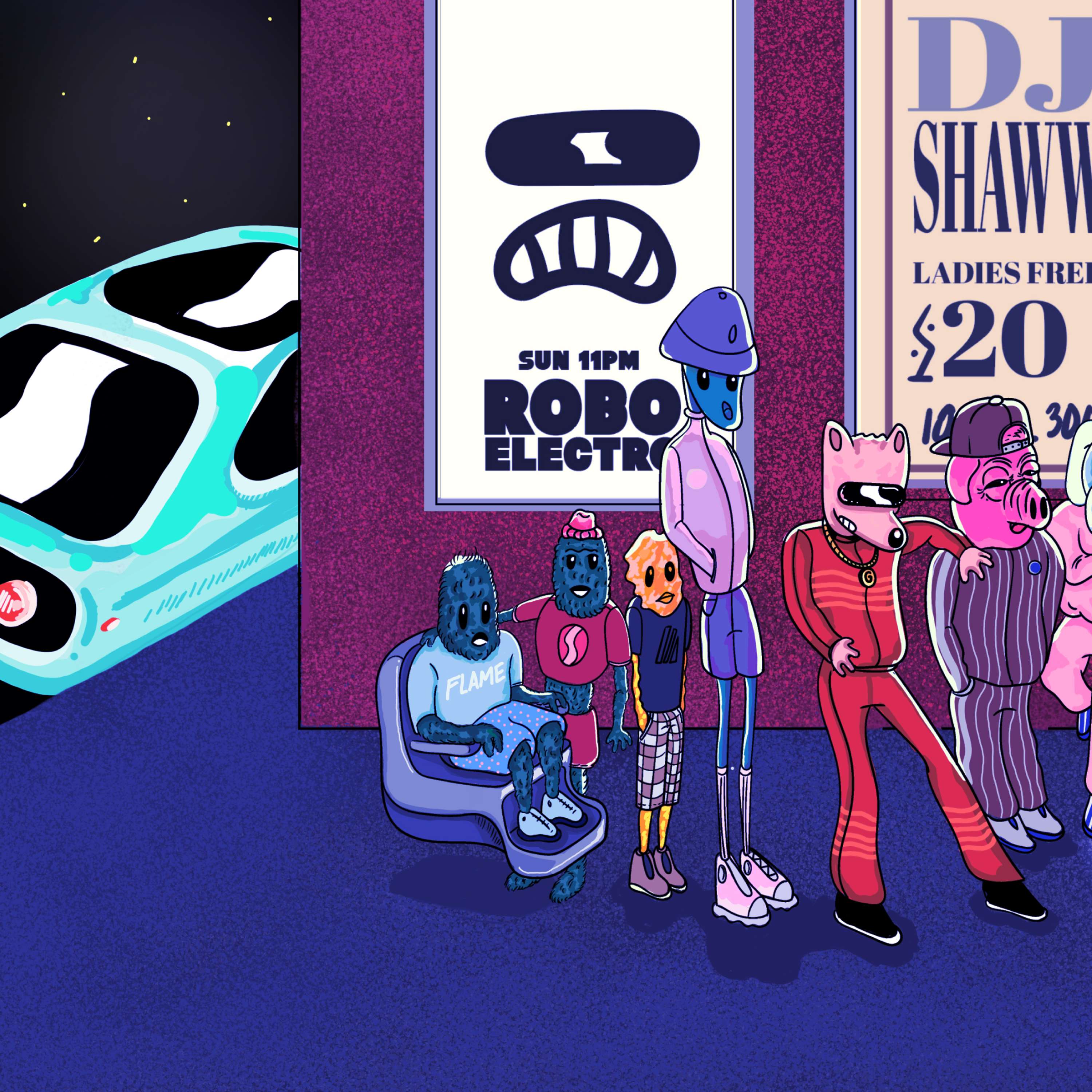 D2 Club Scene - Mackaroniuniverse.com by Benny Francs