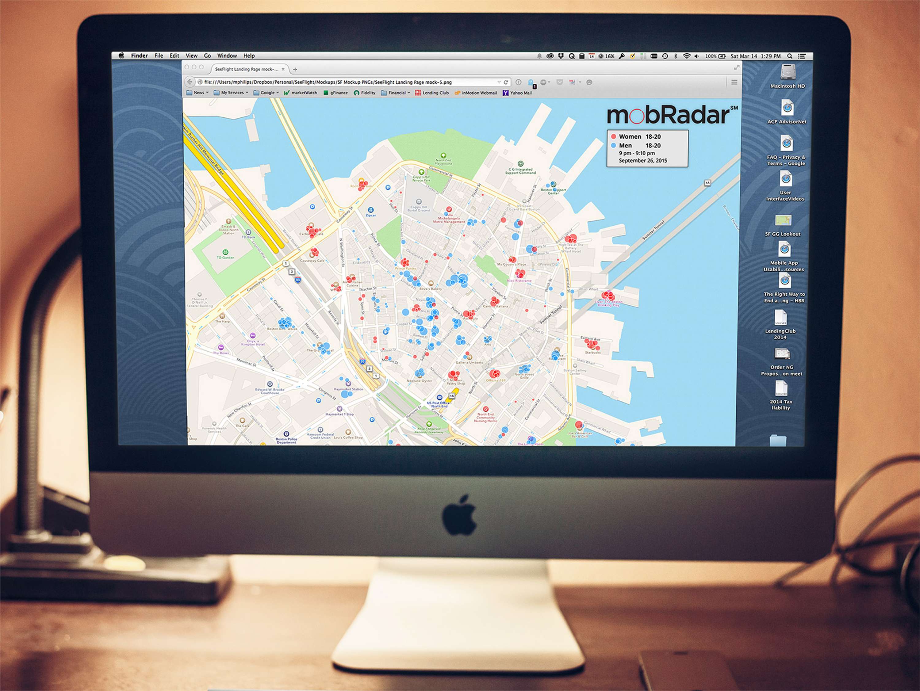 mobRadar - Crowd and Gender Detector App UX Design by Miklos Philips