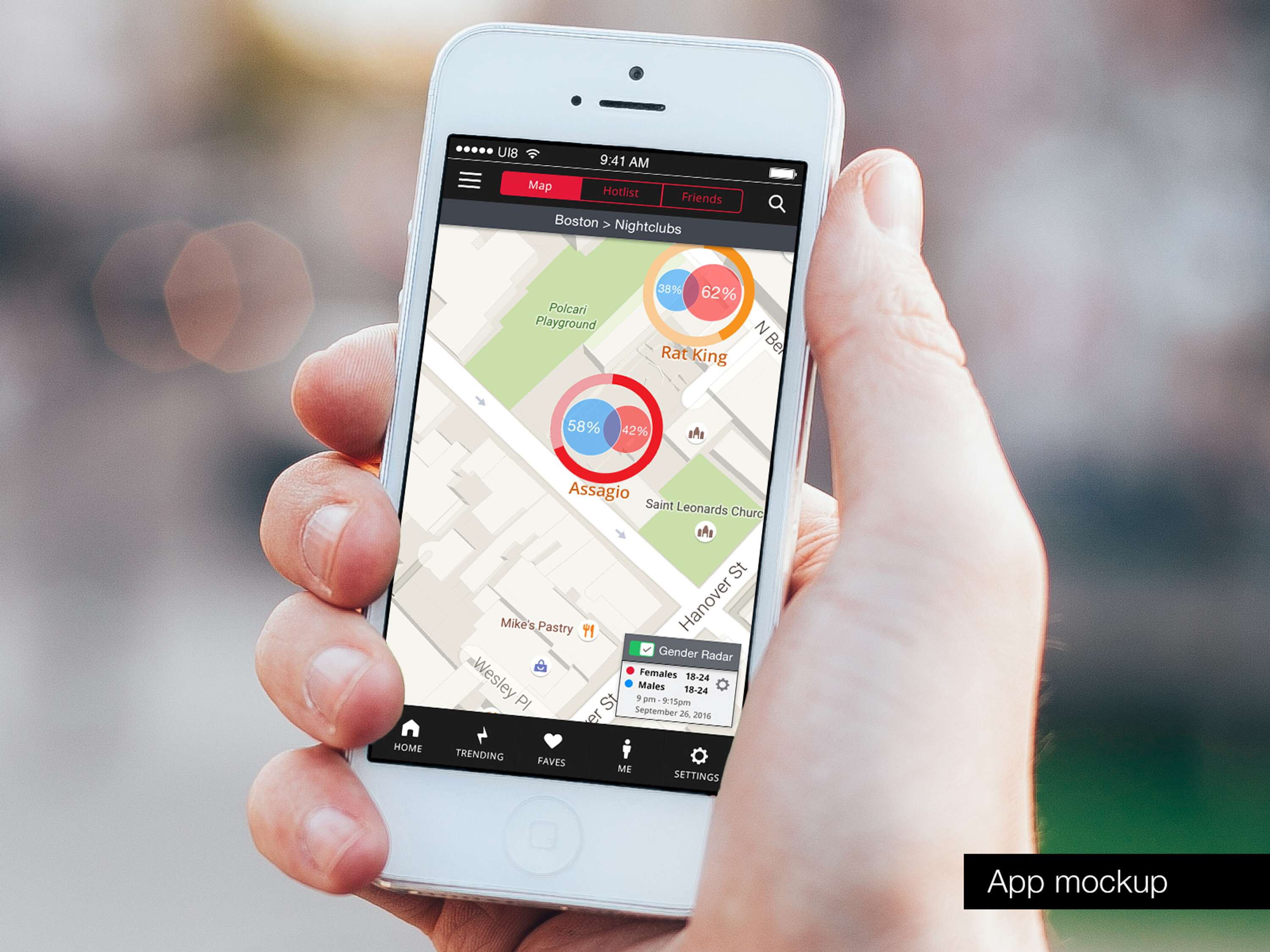 mobRadar - Crowd and Gender Detector App UX Design by Miklos Philips