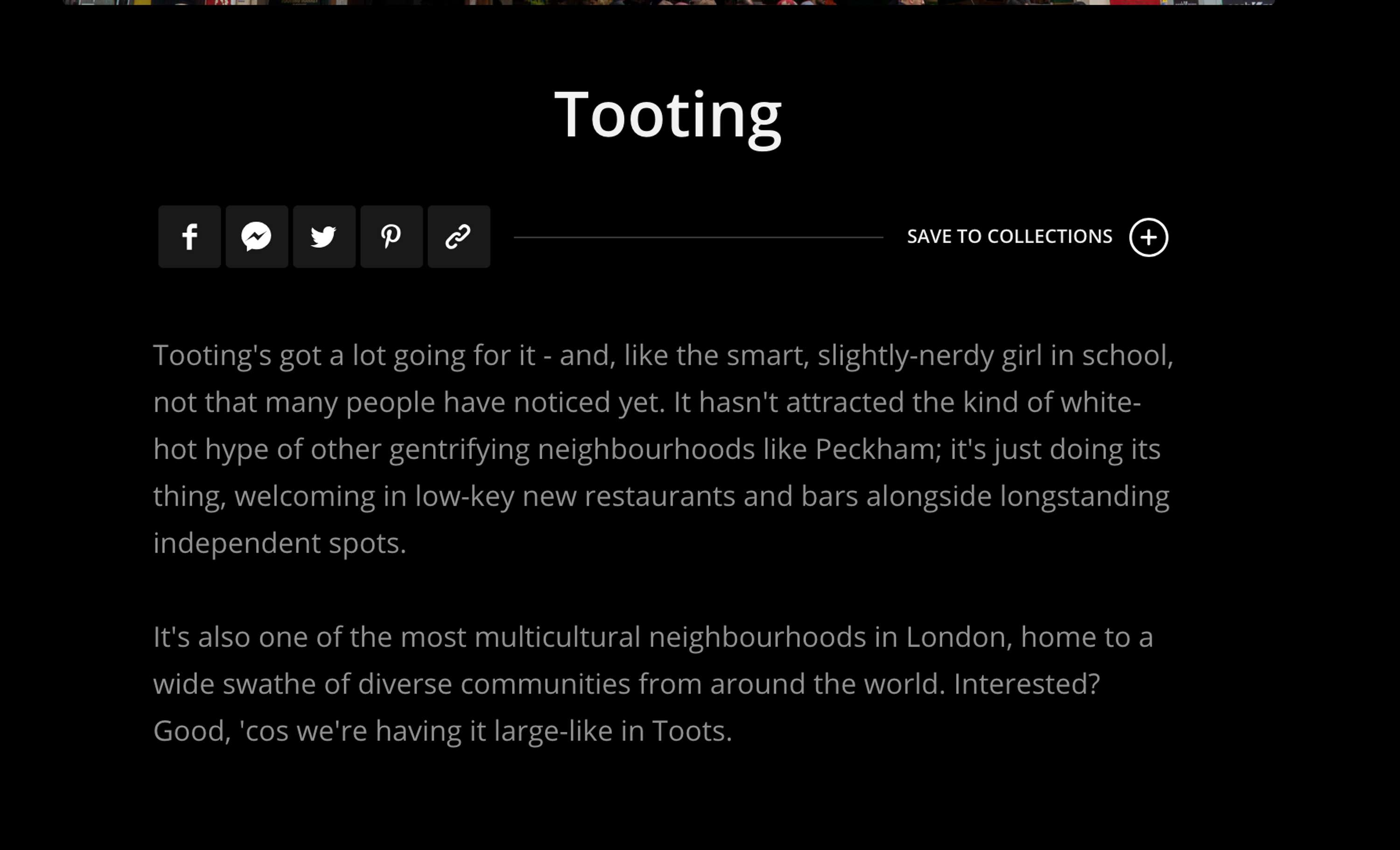 Area Guide: Tooting by Jessica Prupas