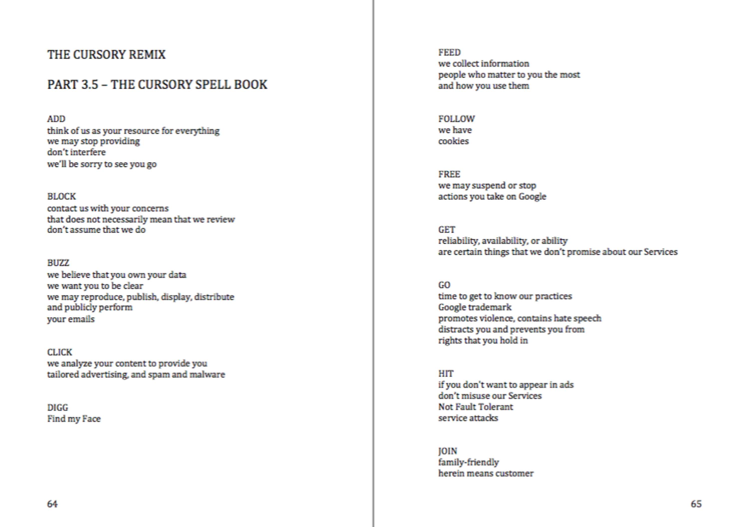 "The Cursory Remix" - interactive experimental poetry book by Michał Kamil Piotrowski
