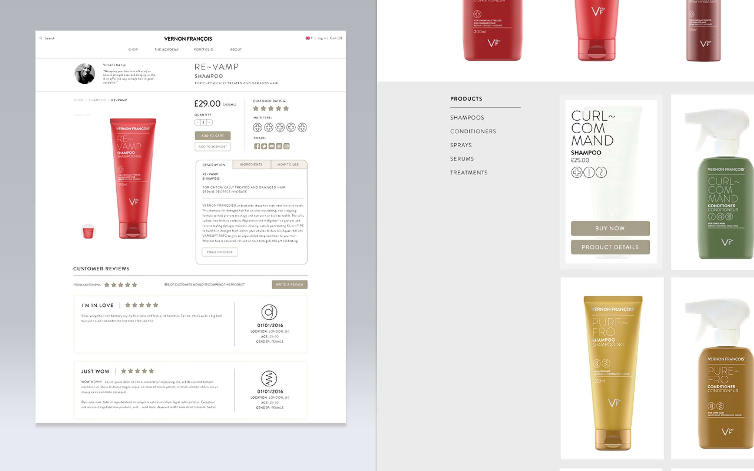 Vernon Francois® Website by Luke Springate