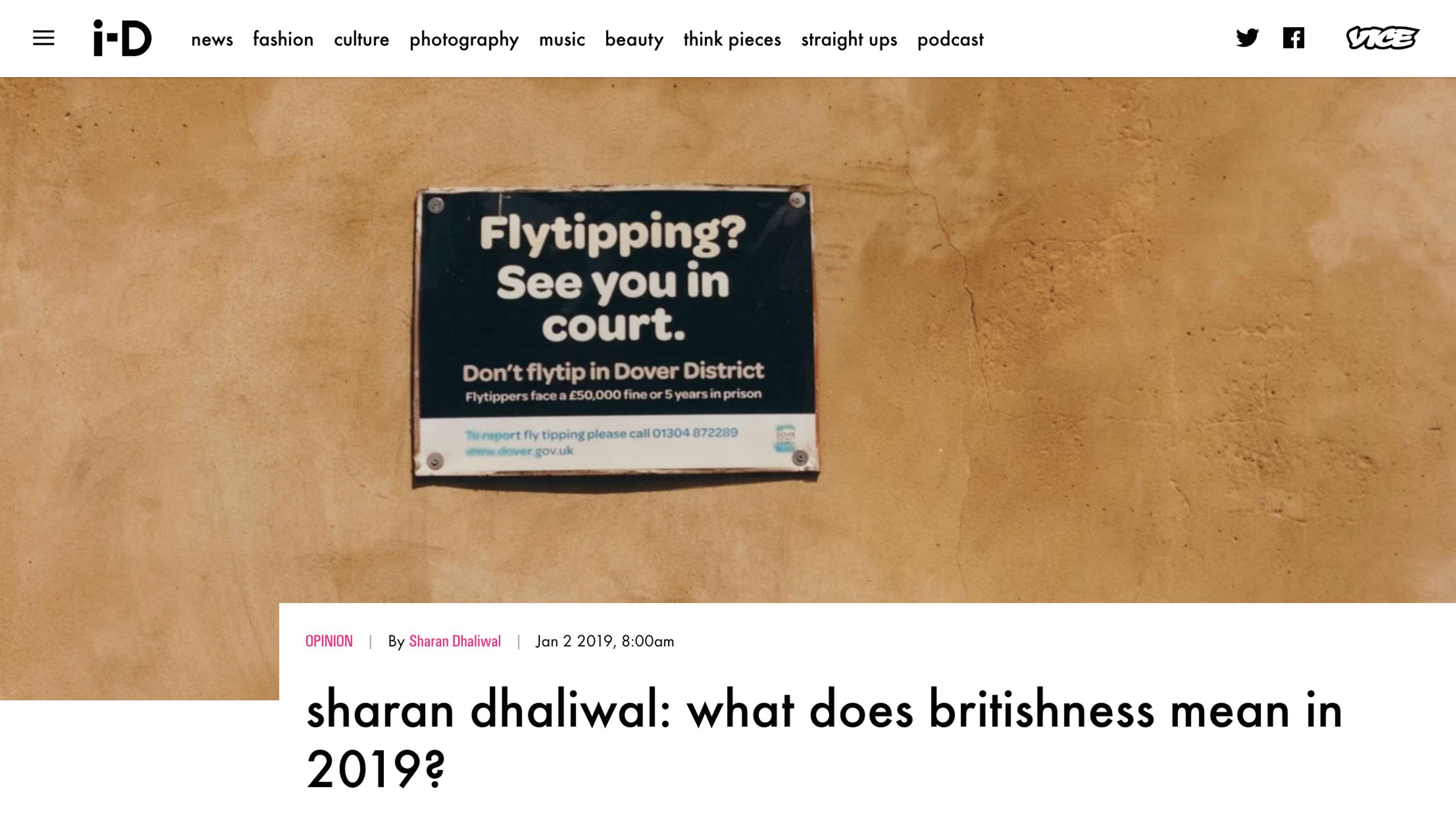 i-D: What does Britishness mean in 2019? by Sharan Dhaliwal