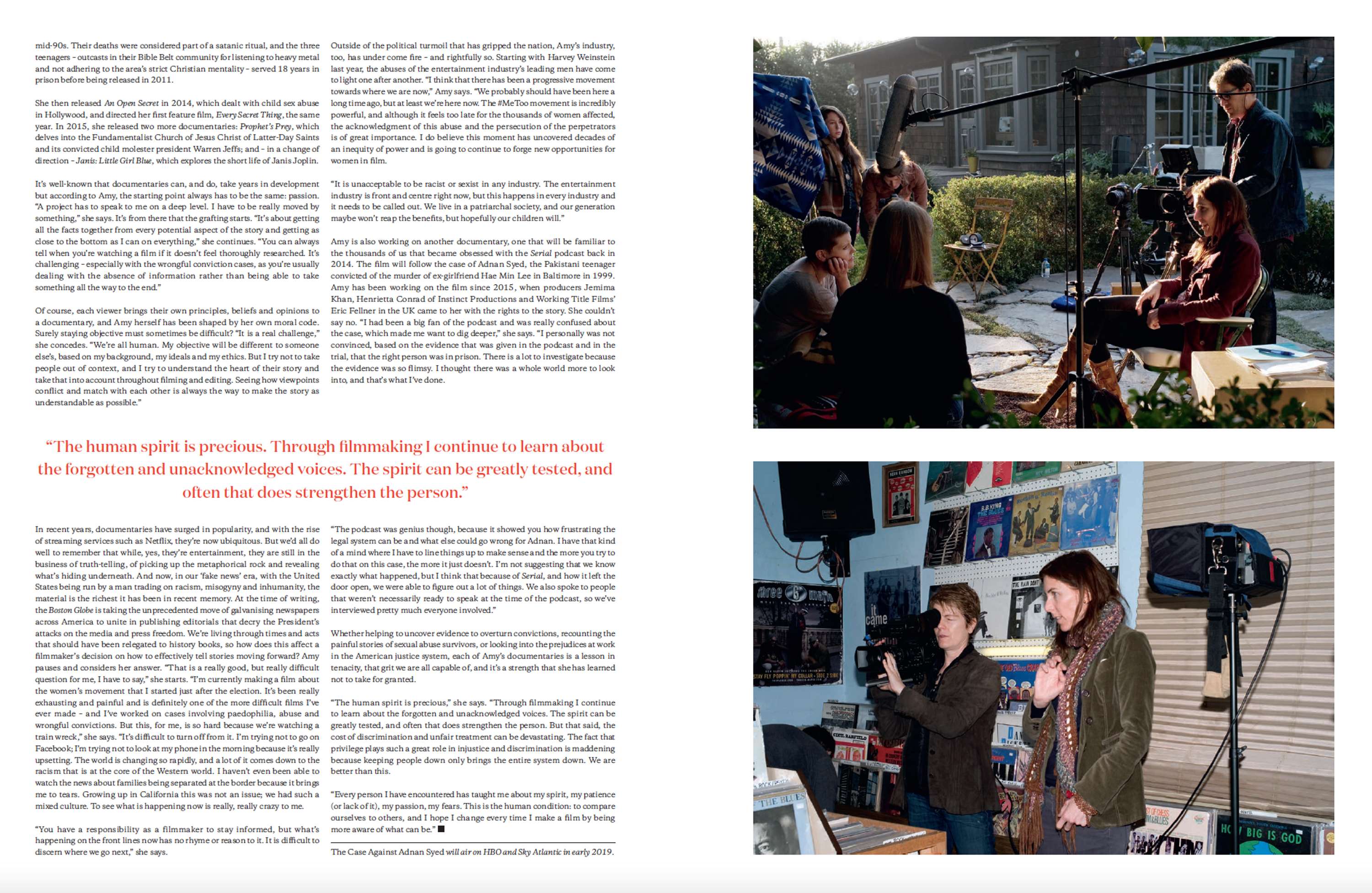 Amy Berg interview by Holly Fraser