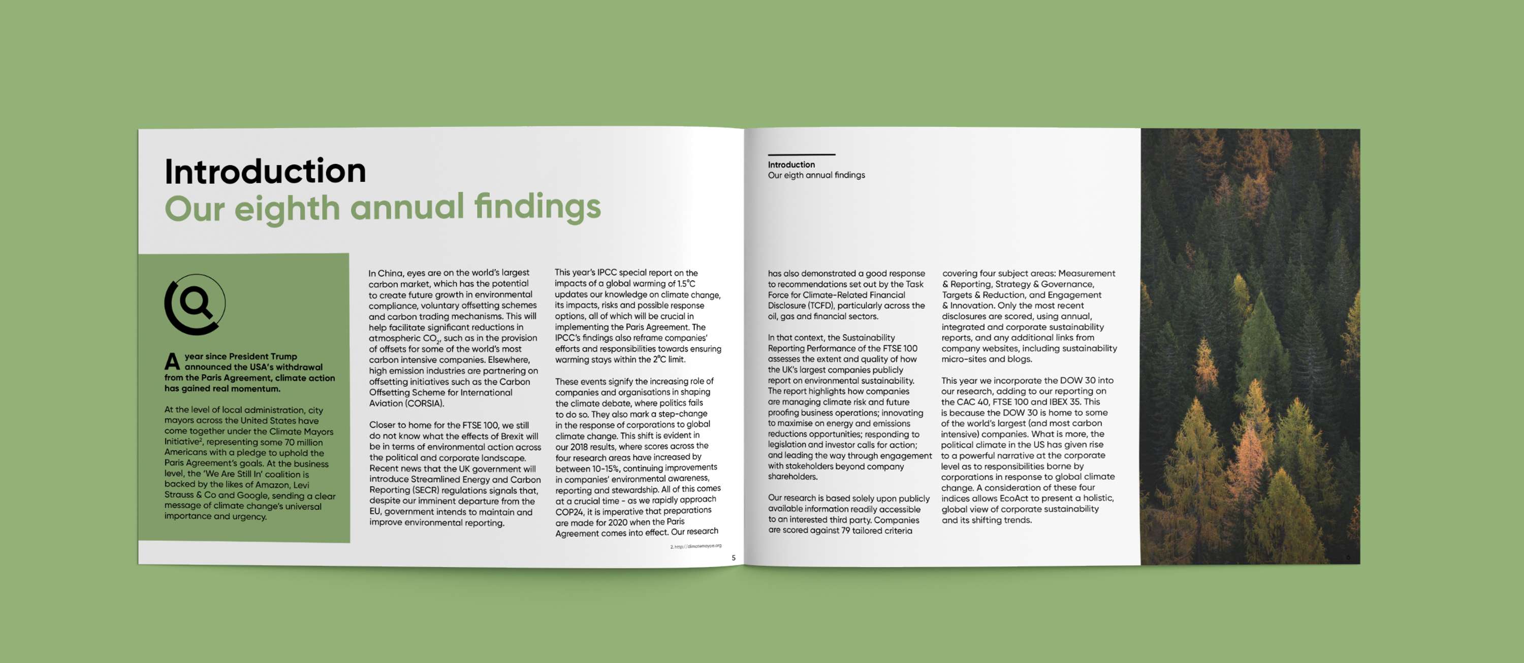 Annual Report Design - EcoAct by Olly Browning