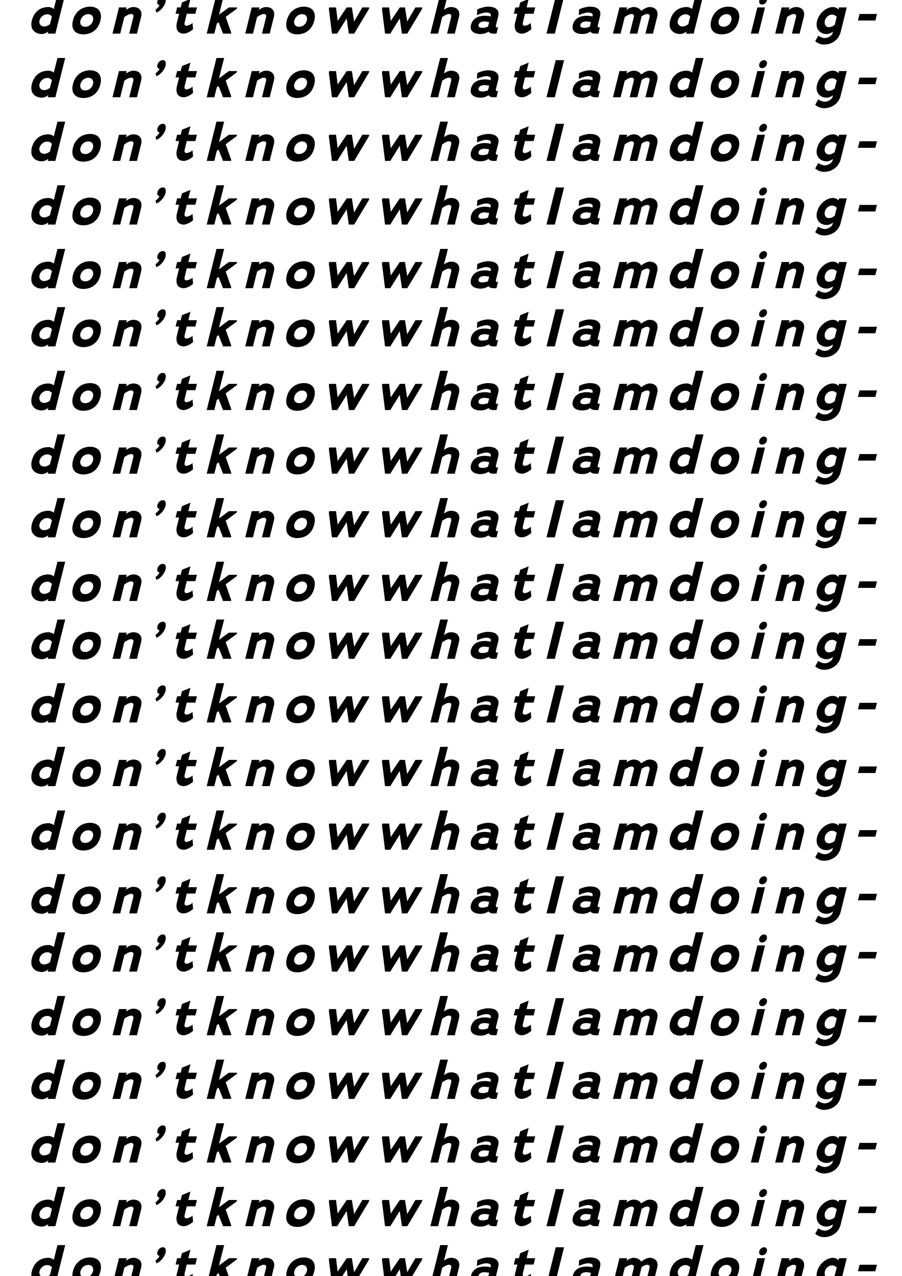 don't know what I am doing by Alexander Voulgaris