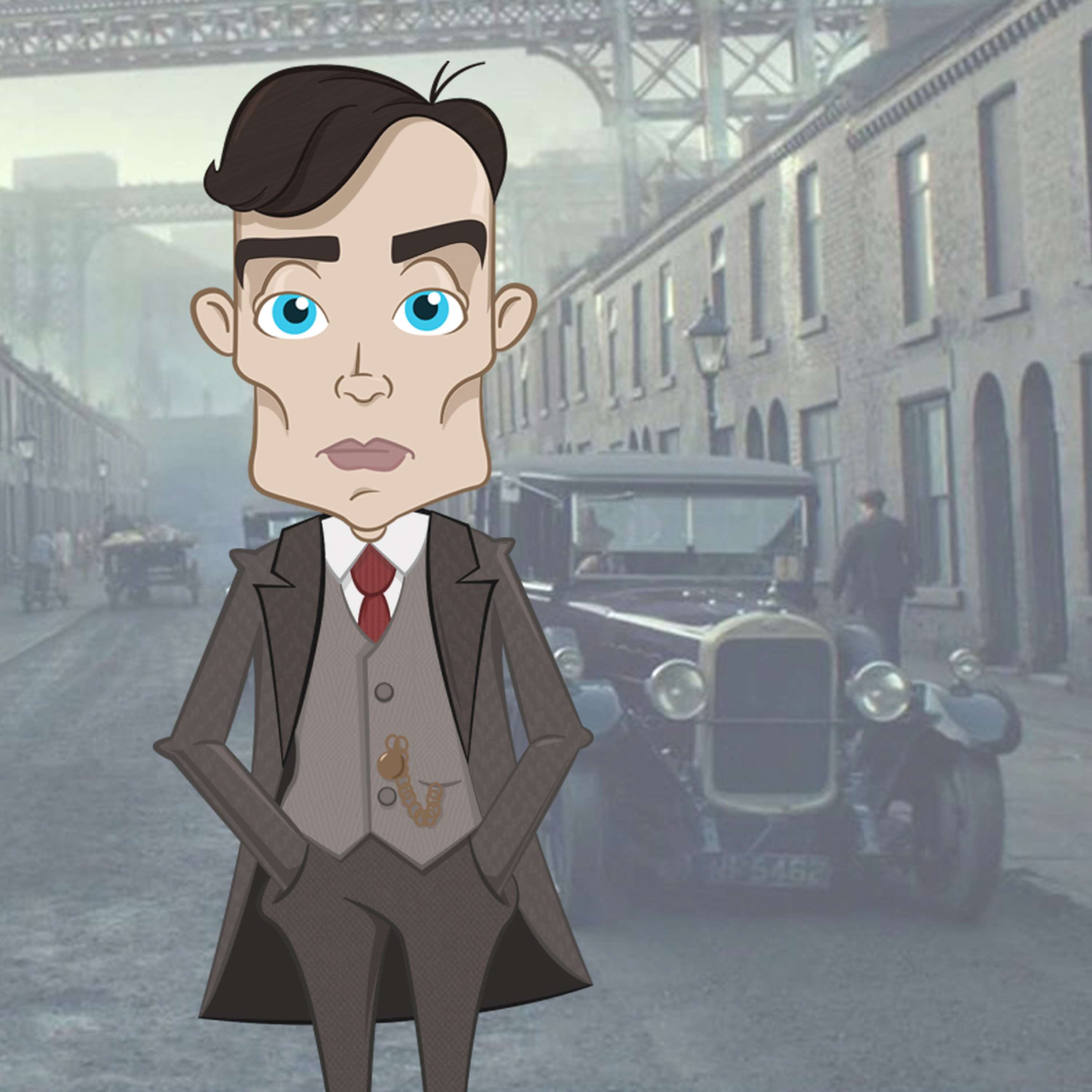 Tommy Shelby cartoon by Hayley Dwan