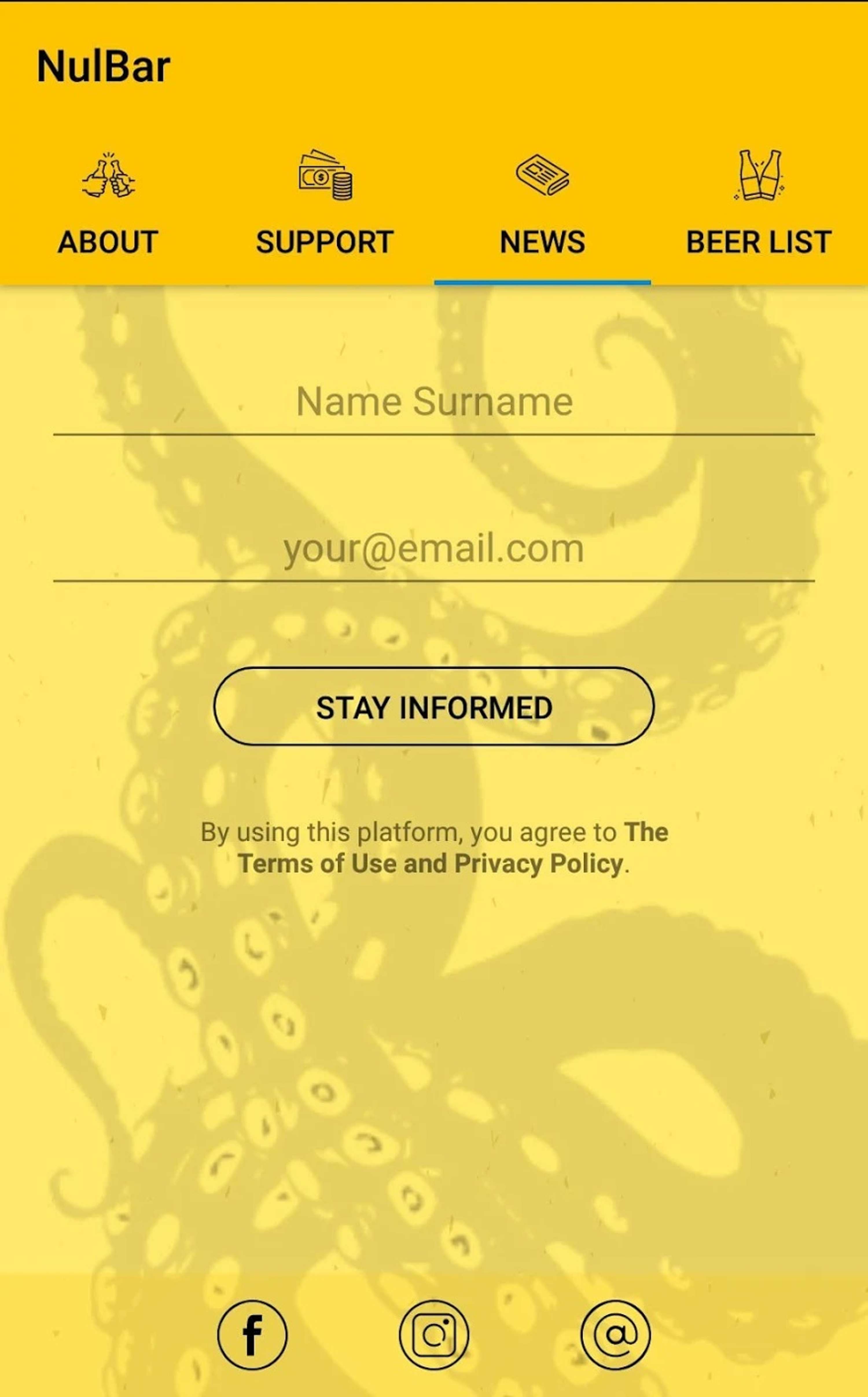 Nulbar Mobile App by Patrik Krizek