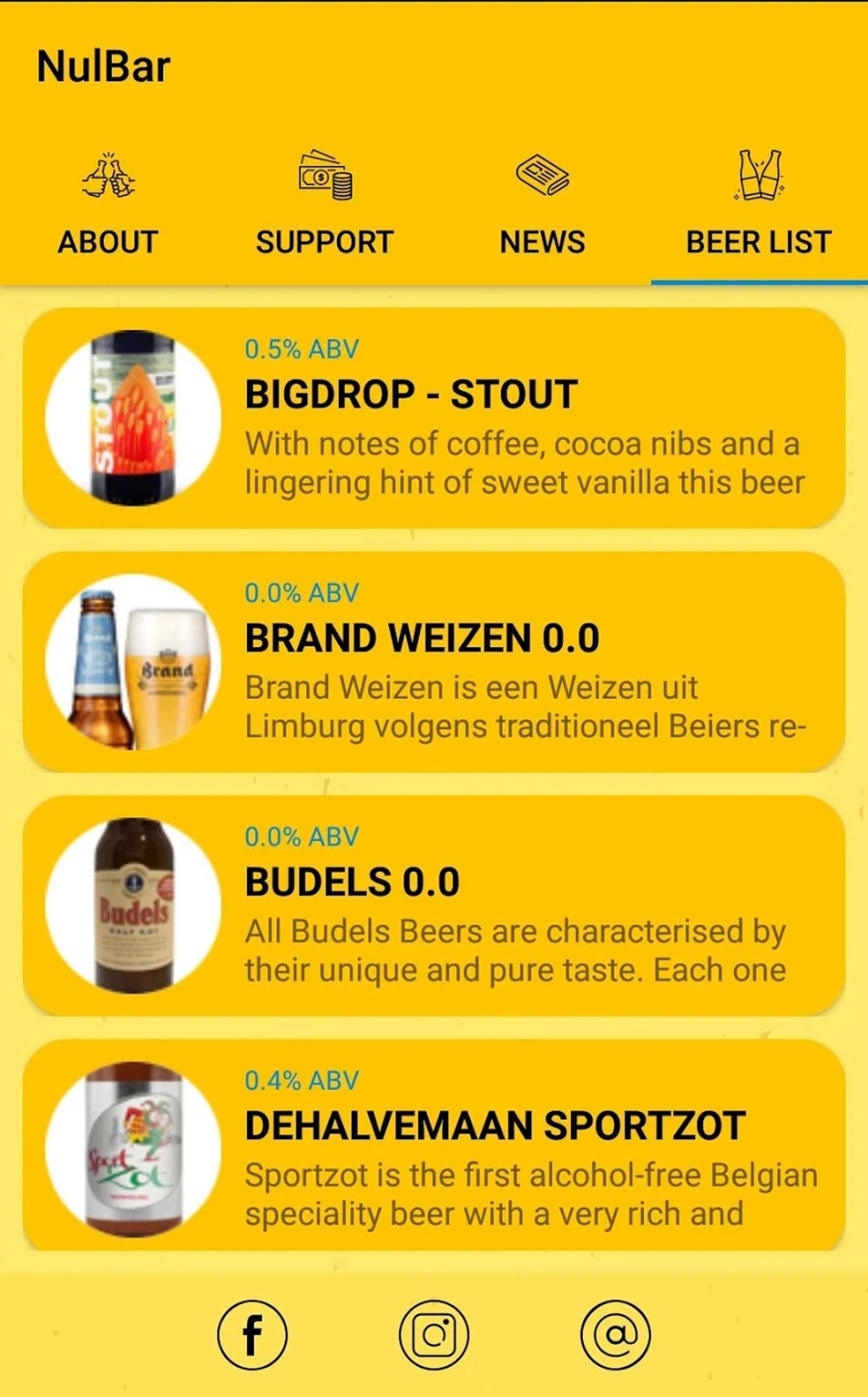Nulbar Mobile App by Patrik Krizek