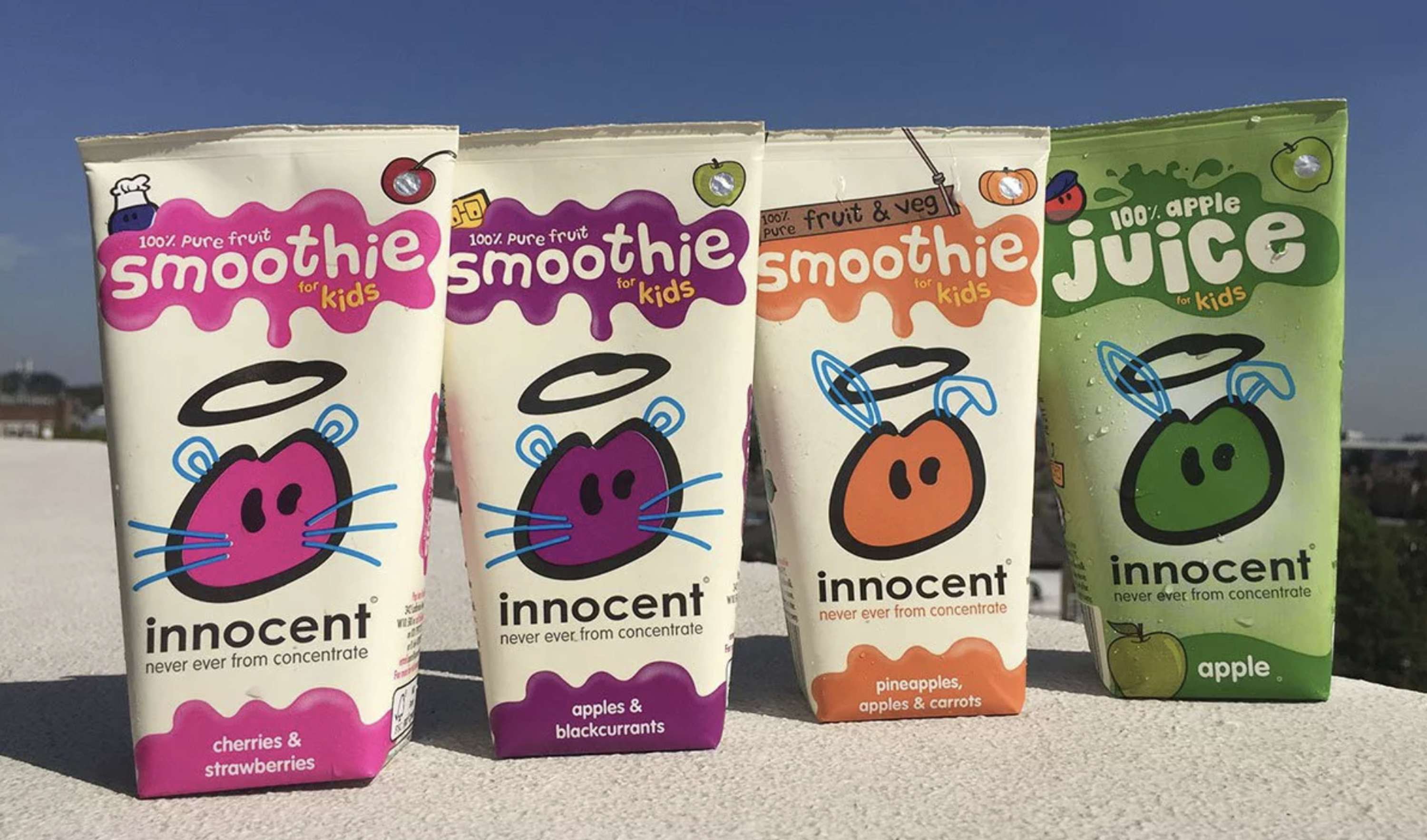 innocent kids smoothie back of packs | The Dots