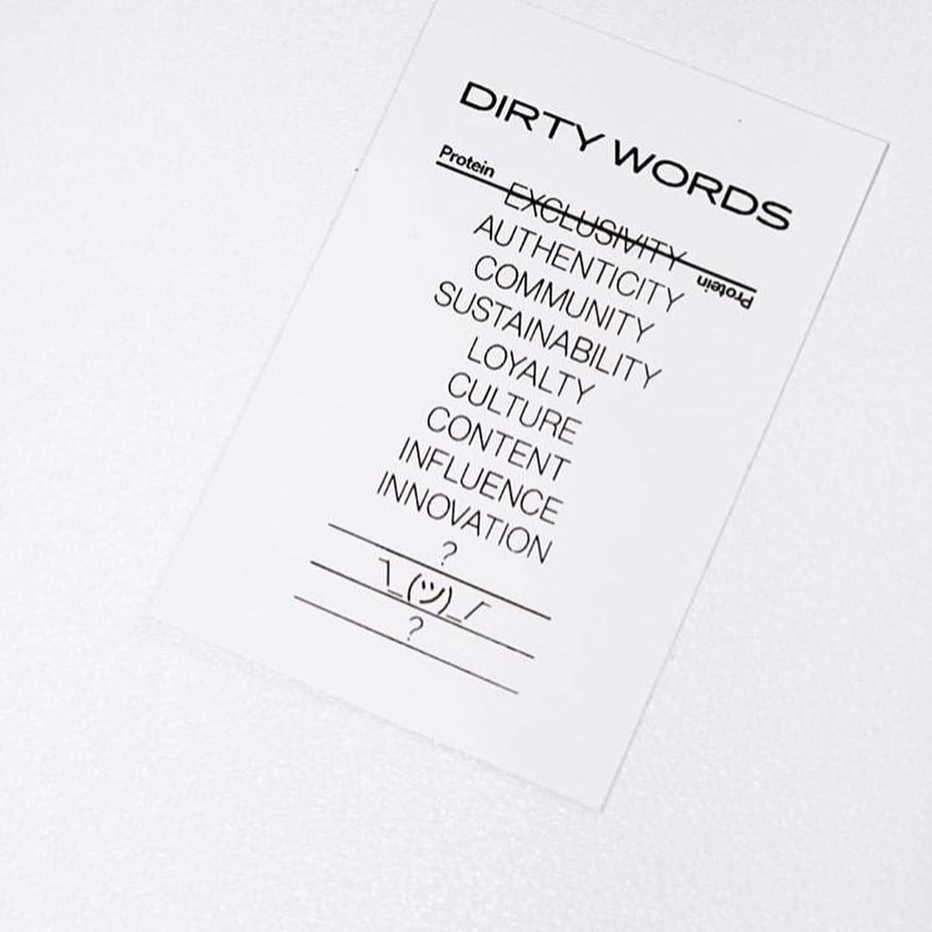 A Series of Dirty Words: EXCLUSIVITY by Protein