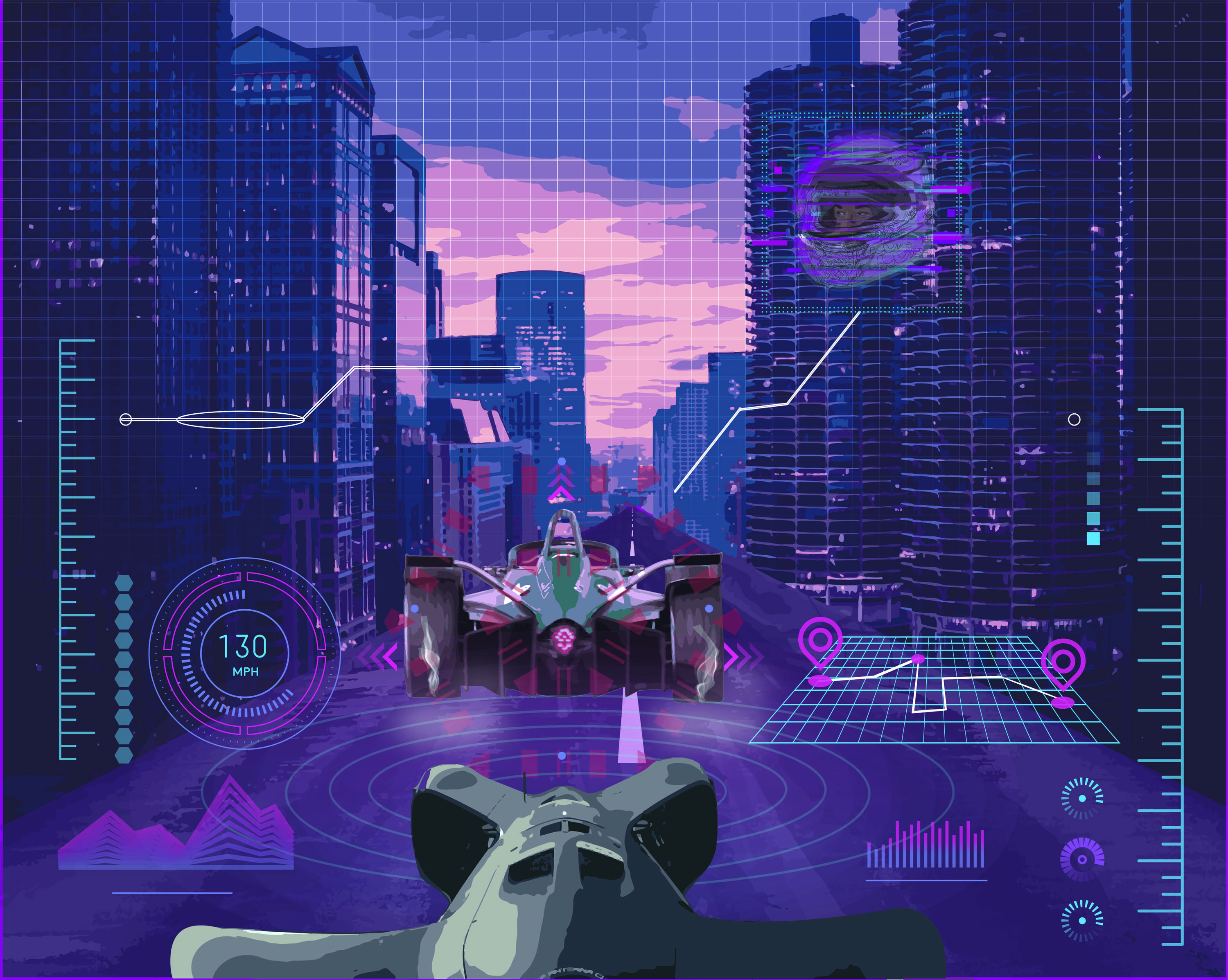Formula E - Man vs Machine by Raafaye Ali
