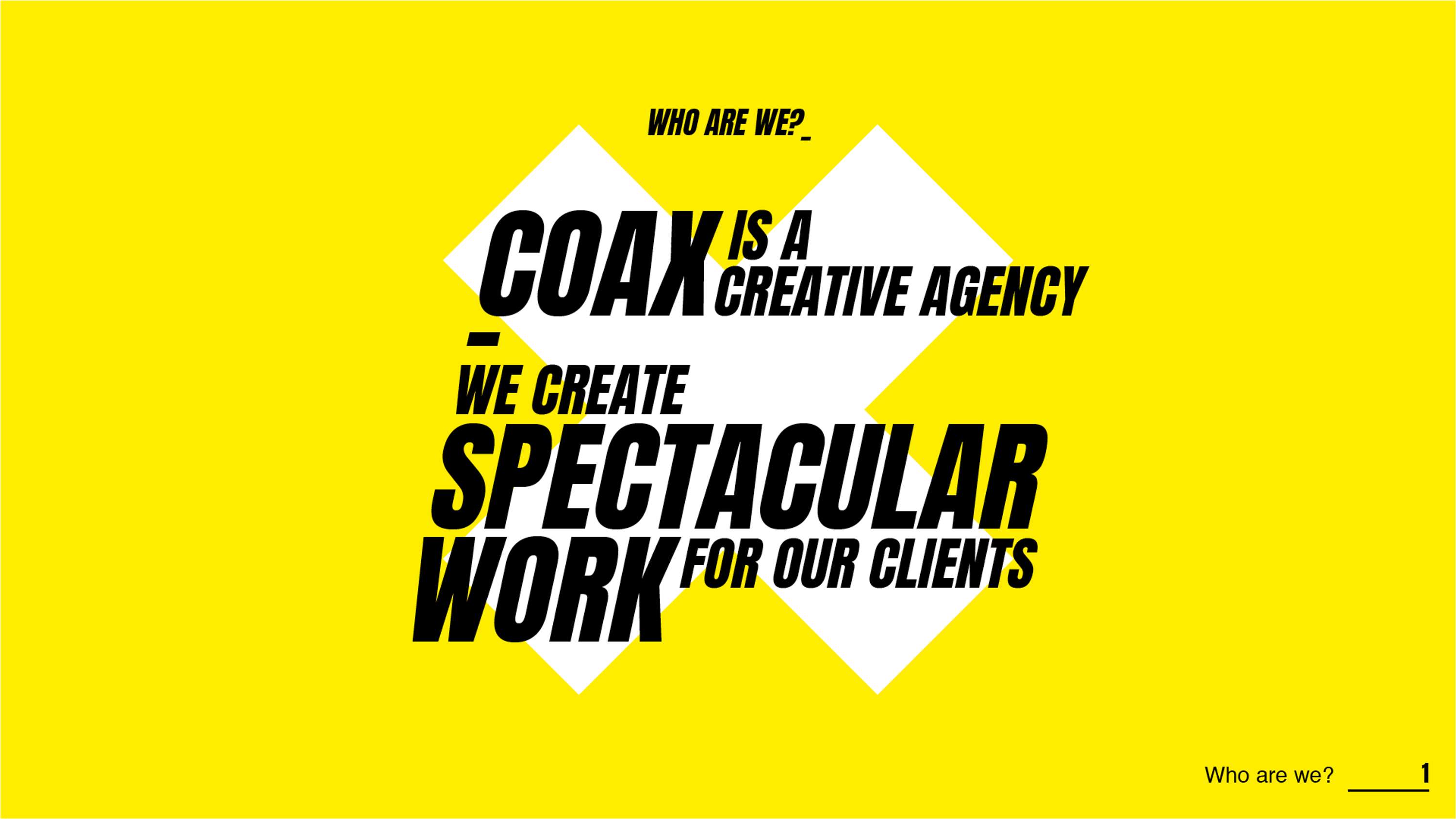 COAX by Tom McCluskey