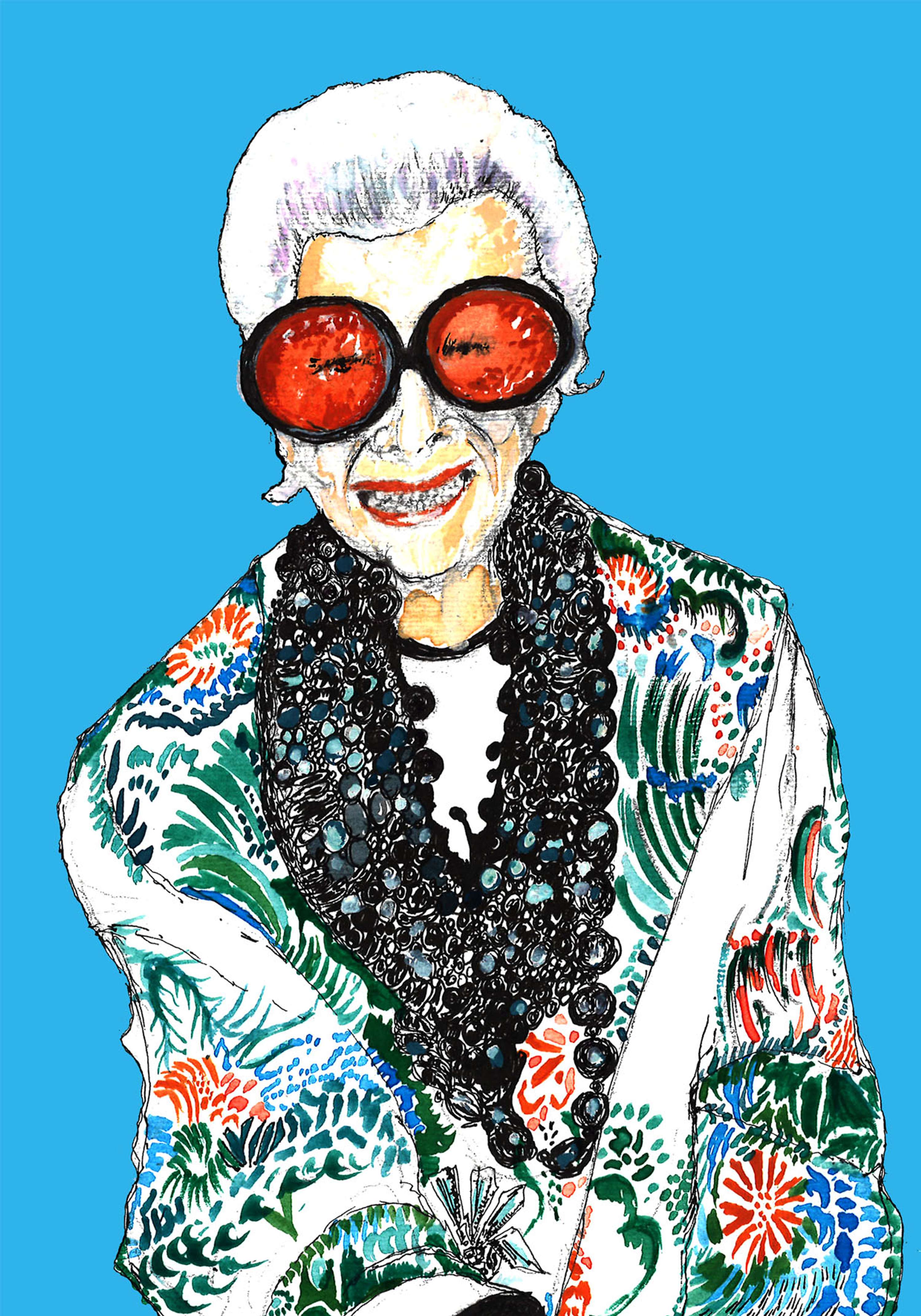 Iris Apfel Print designs by Laura Browne