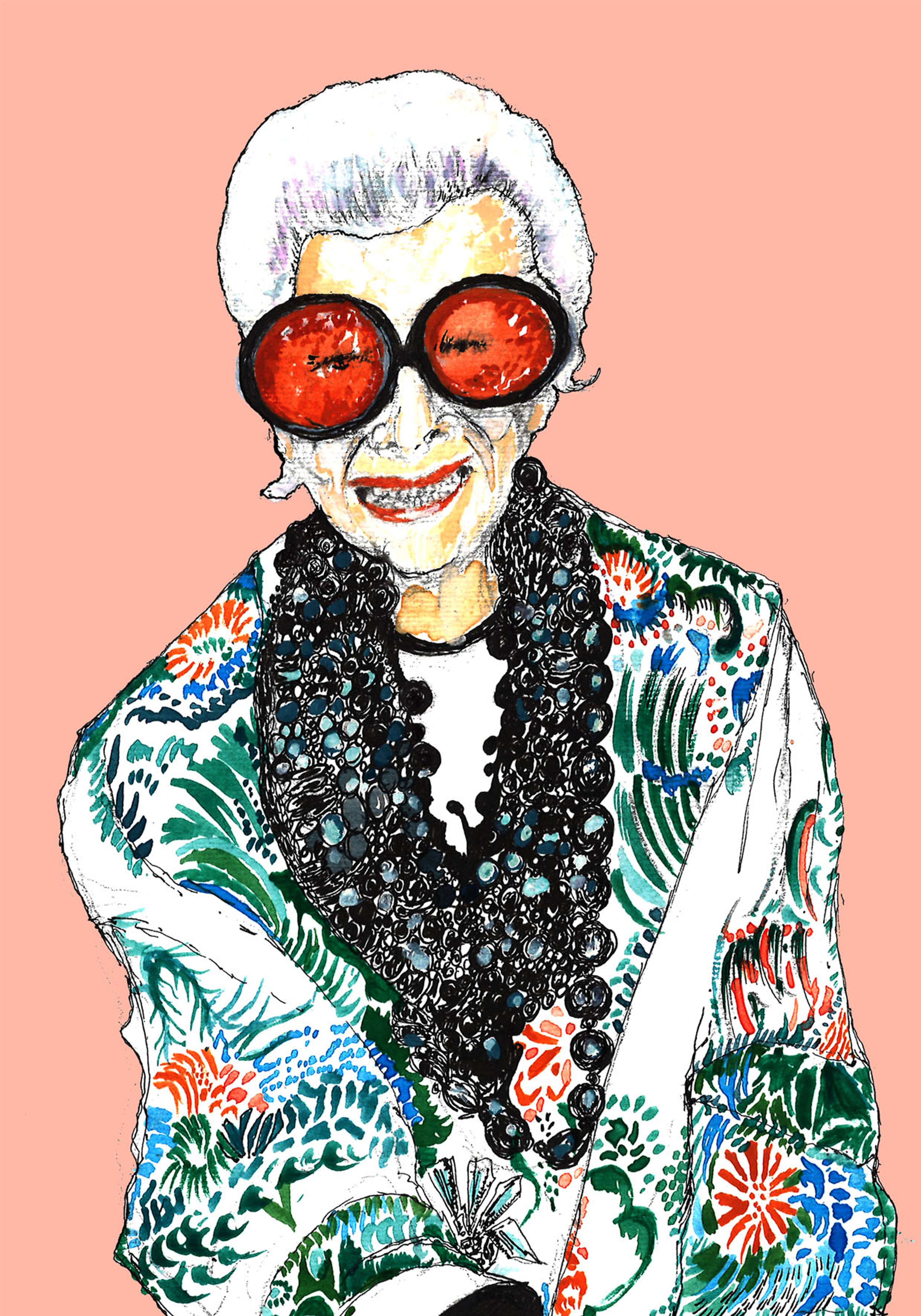 Iris Apfel Print designs by Laura Browne