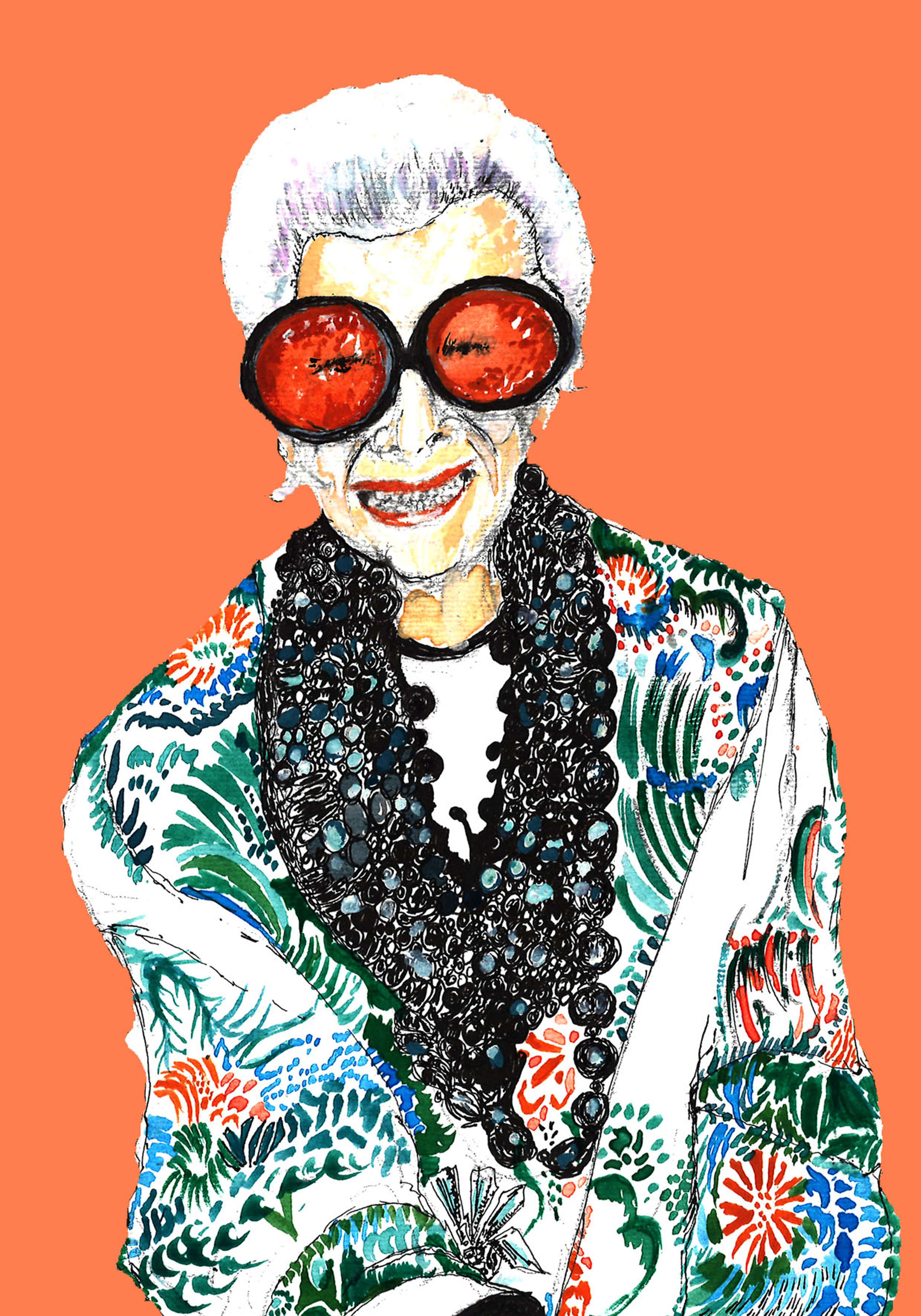 Iris Apfel Print designs by Laura Browne