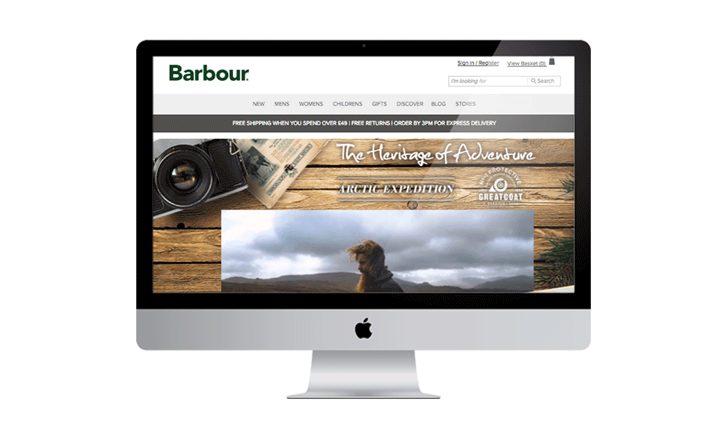 BARBOUR - LANDING PAGE by Camilla Costigliolo
