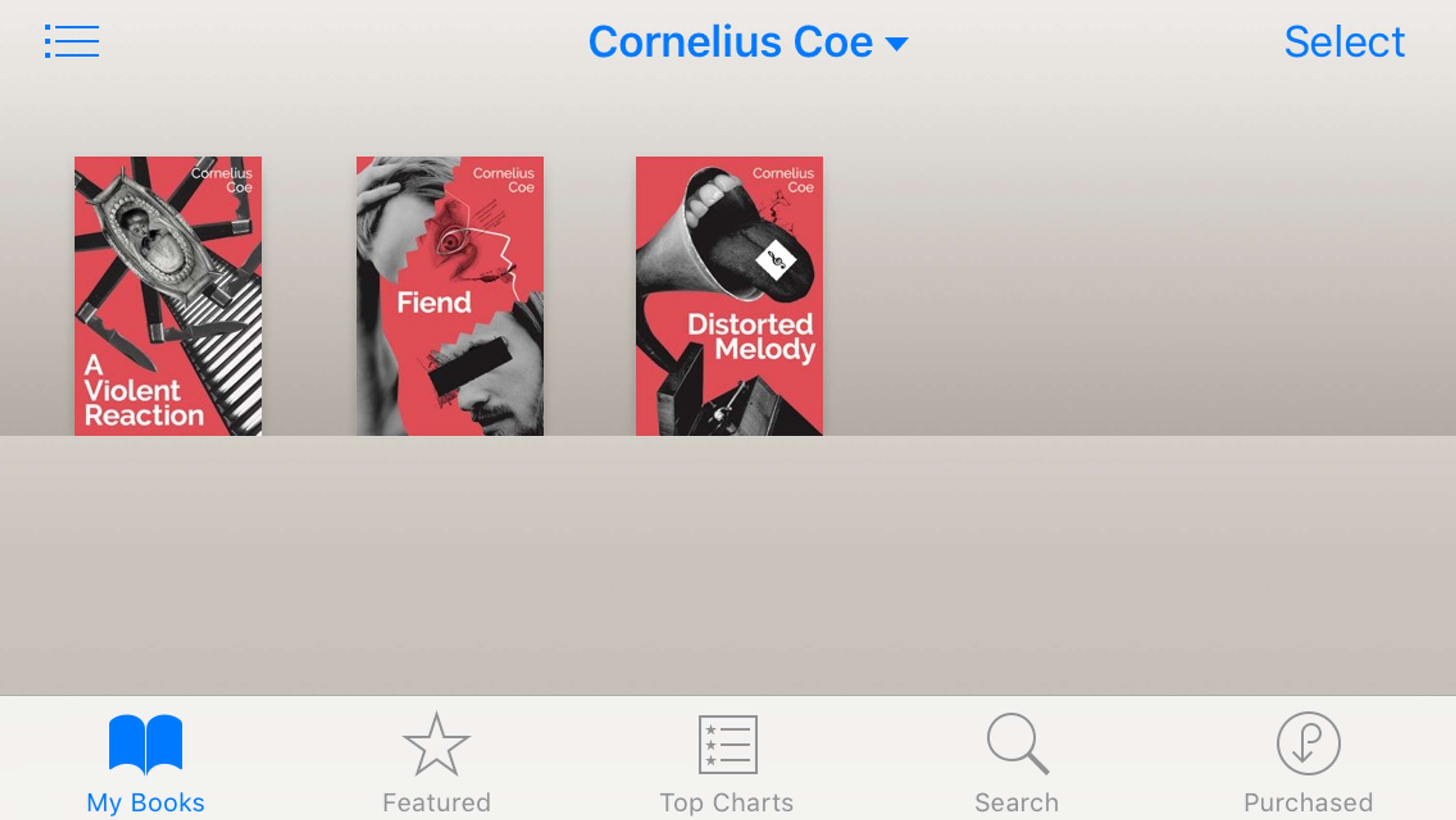Designing and formatting a series of books for Cornelius Coe by Maks Graur