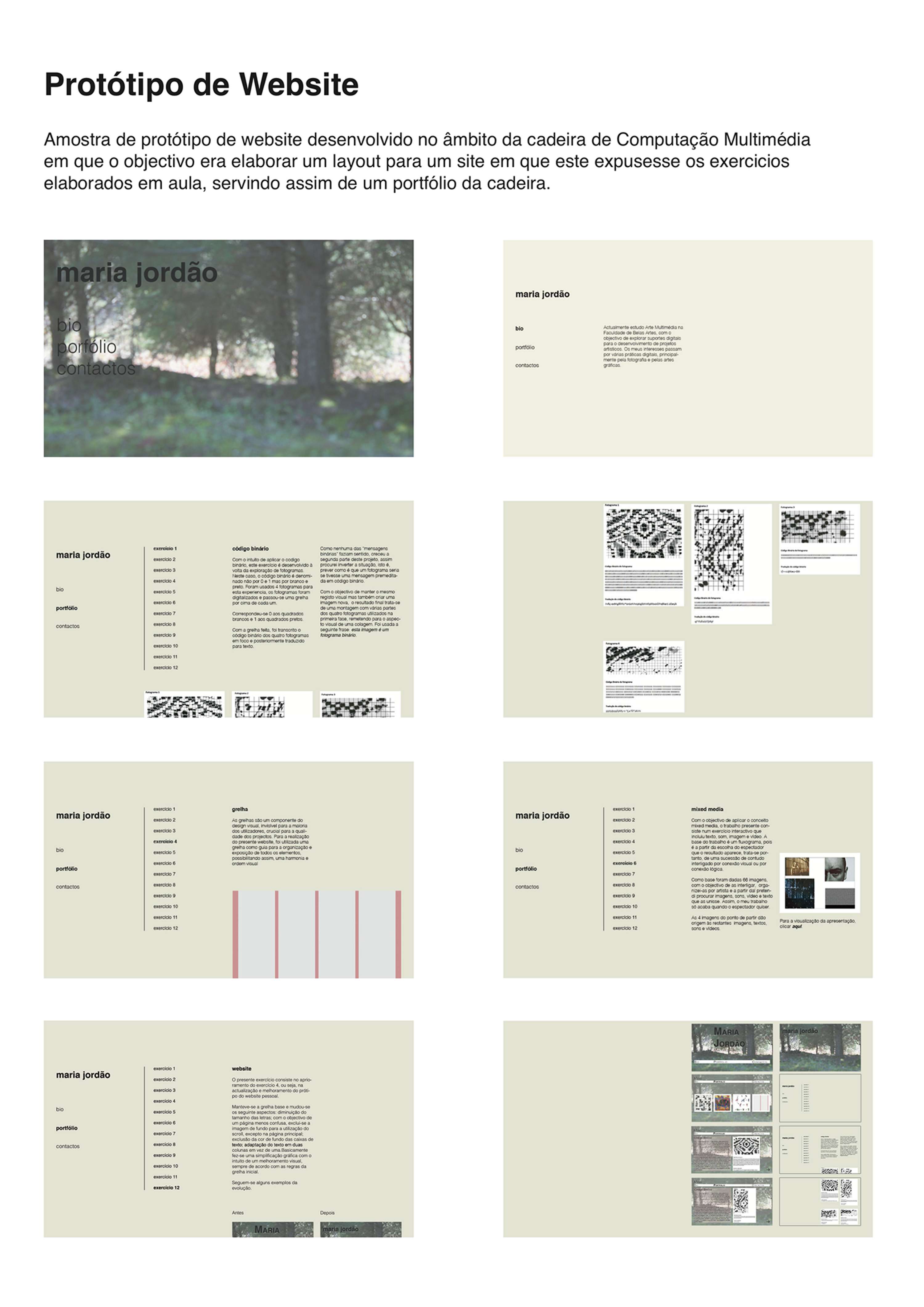 Webdesign Project by Maria Jordão
