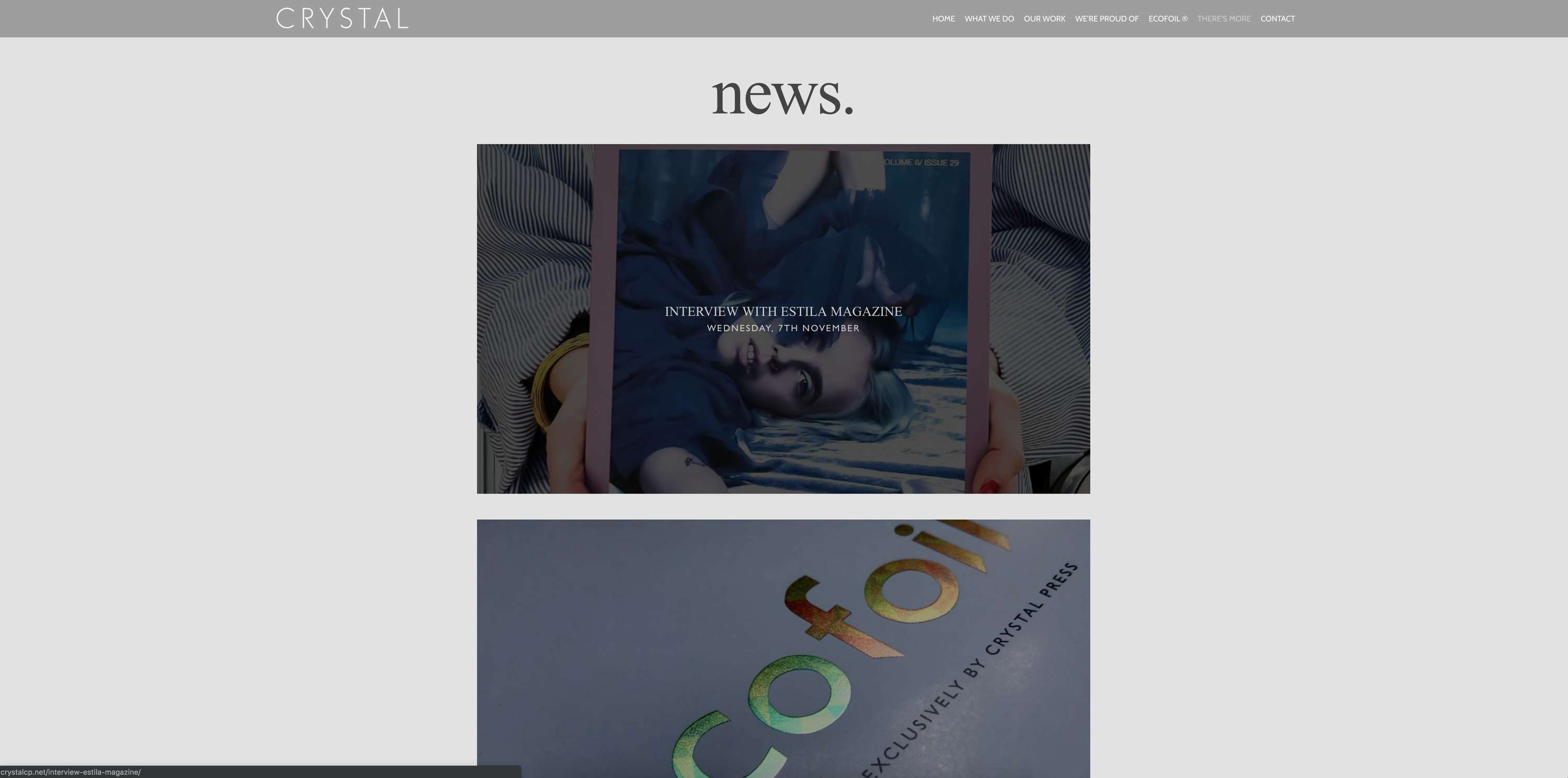 Website Design - Crystal by stephen packwood
