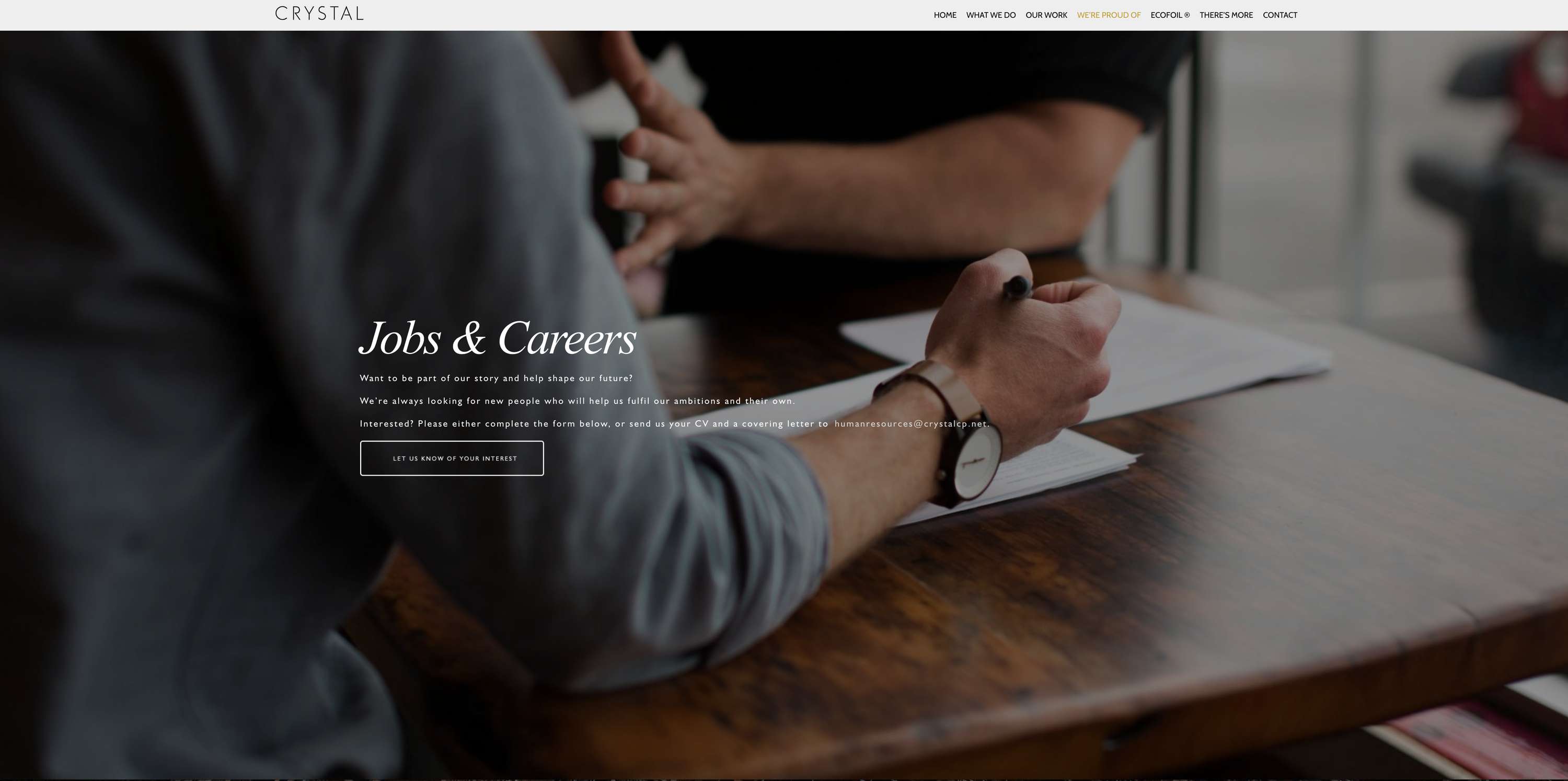 Website Design - Crystal by stephen packwood