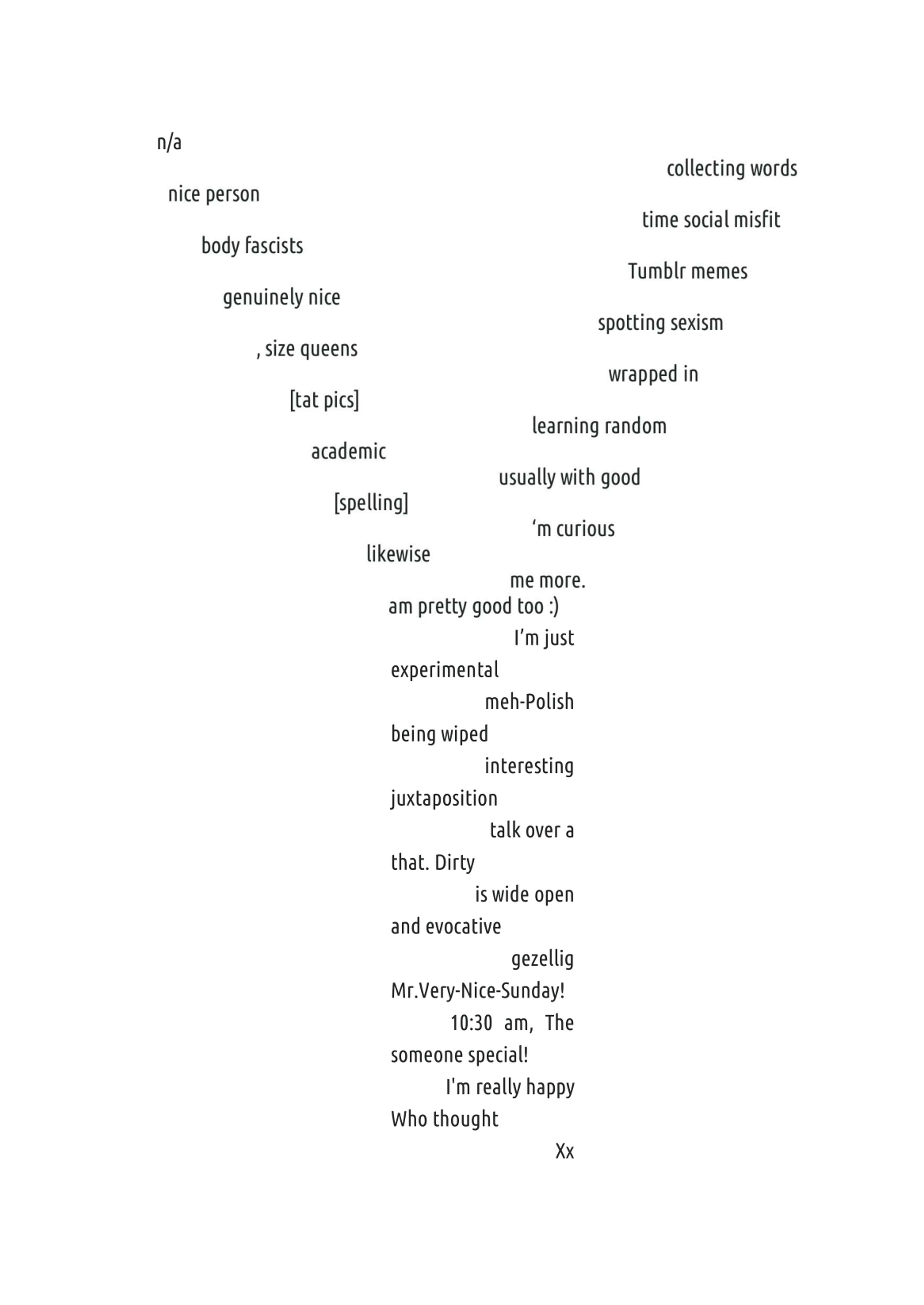 Visual poetry by Michał Kamil Piotrowski
