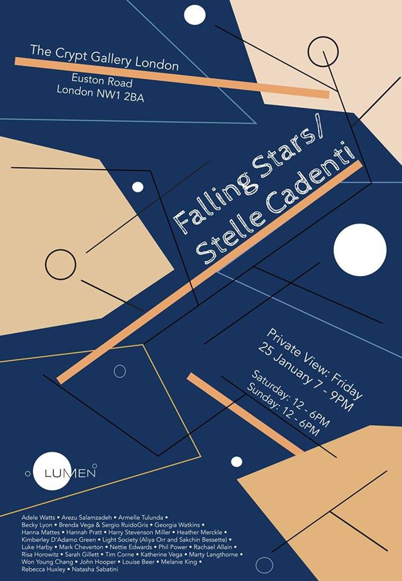 FALLING STARS // STELLA CADENTI // LUMEN RESIDENCY 2018 EXHIBITION, THE CRYPT GALLERY by Becky Lyon