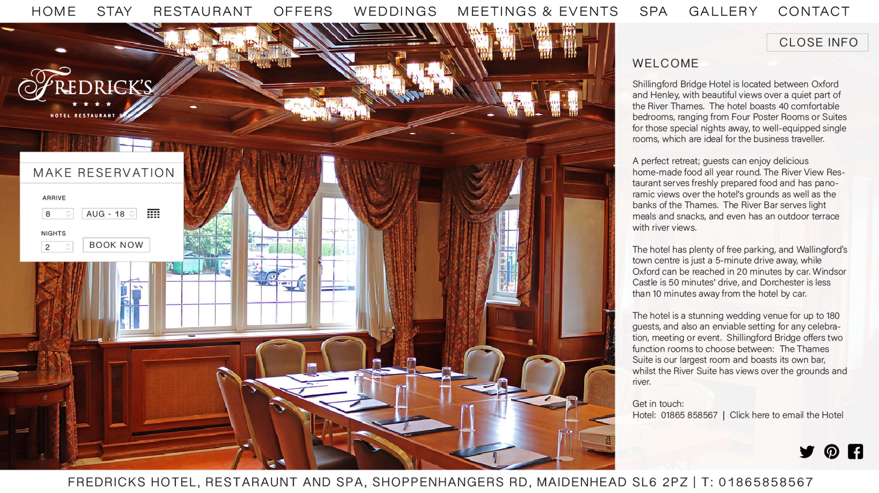 THE FREDRICK'S HOTEL WEBSITE by Roshan Takhar