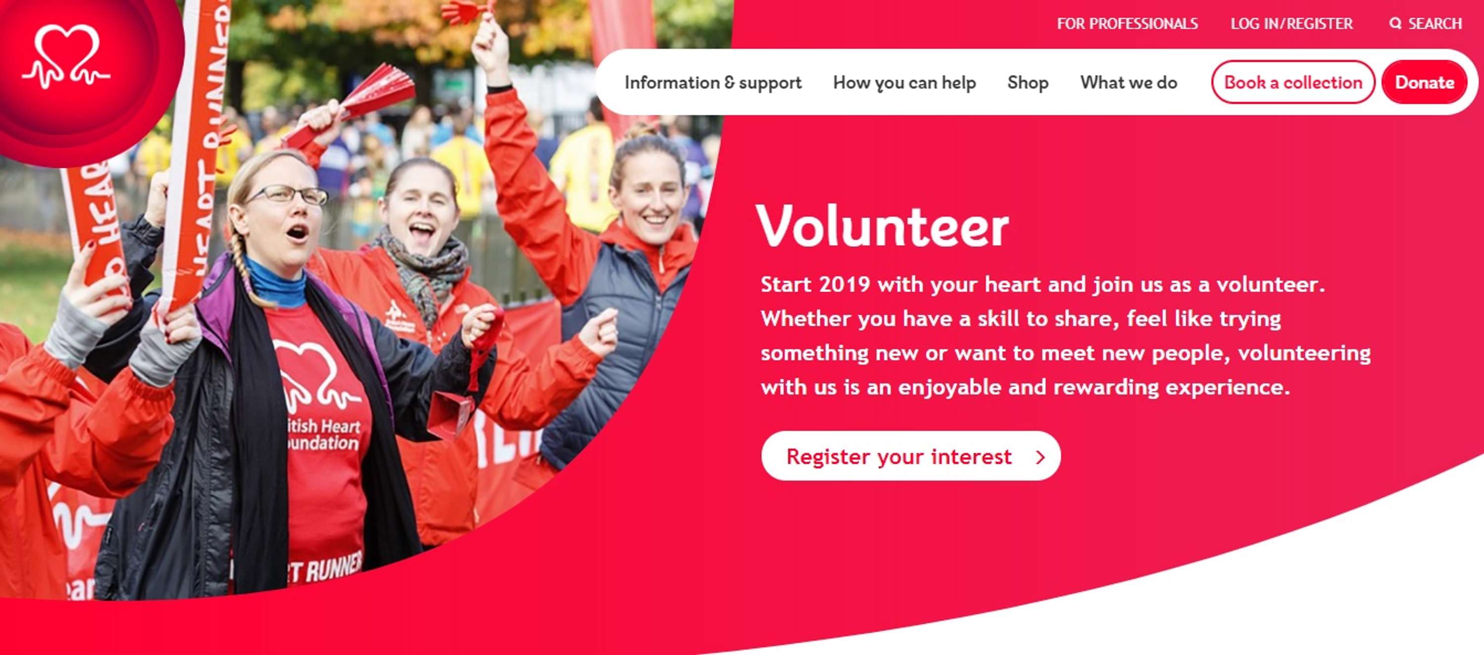 Volunteer webpages redesign by kate callaghan