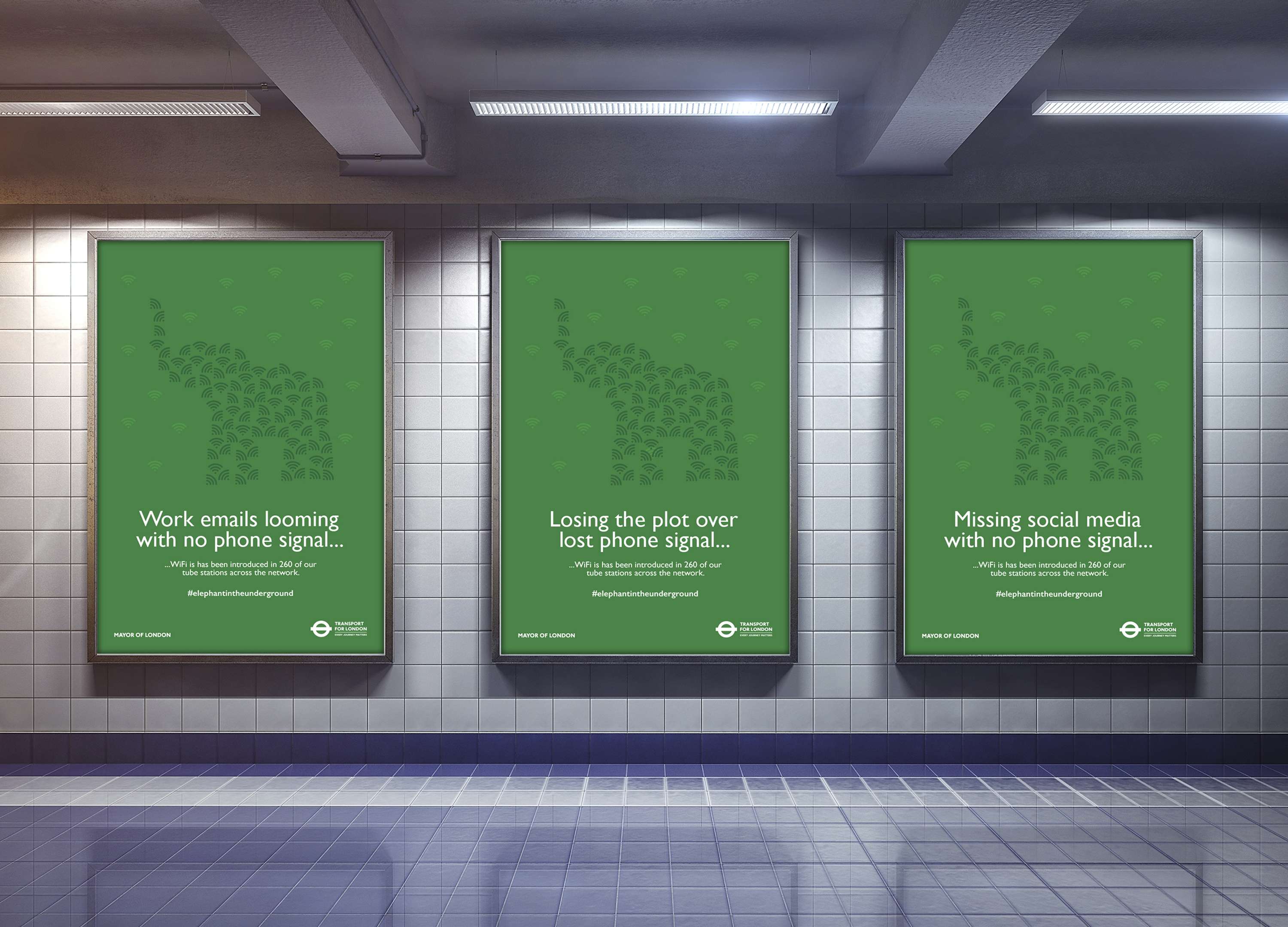Download Elephant On The Underground Campaign The Dots PSD Mockup Templates
