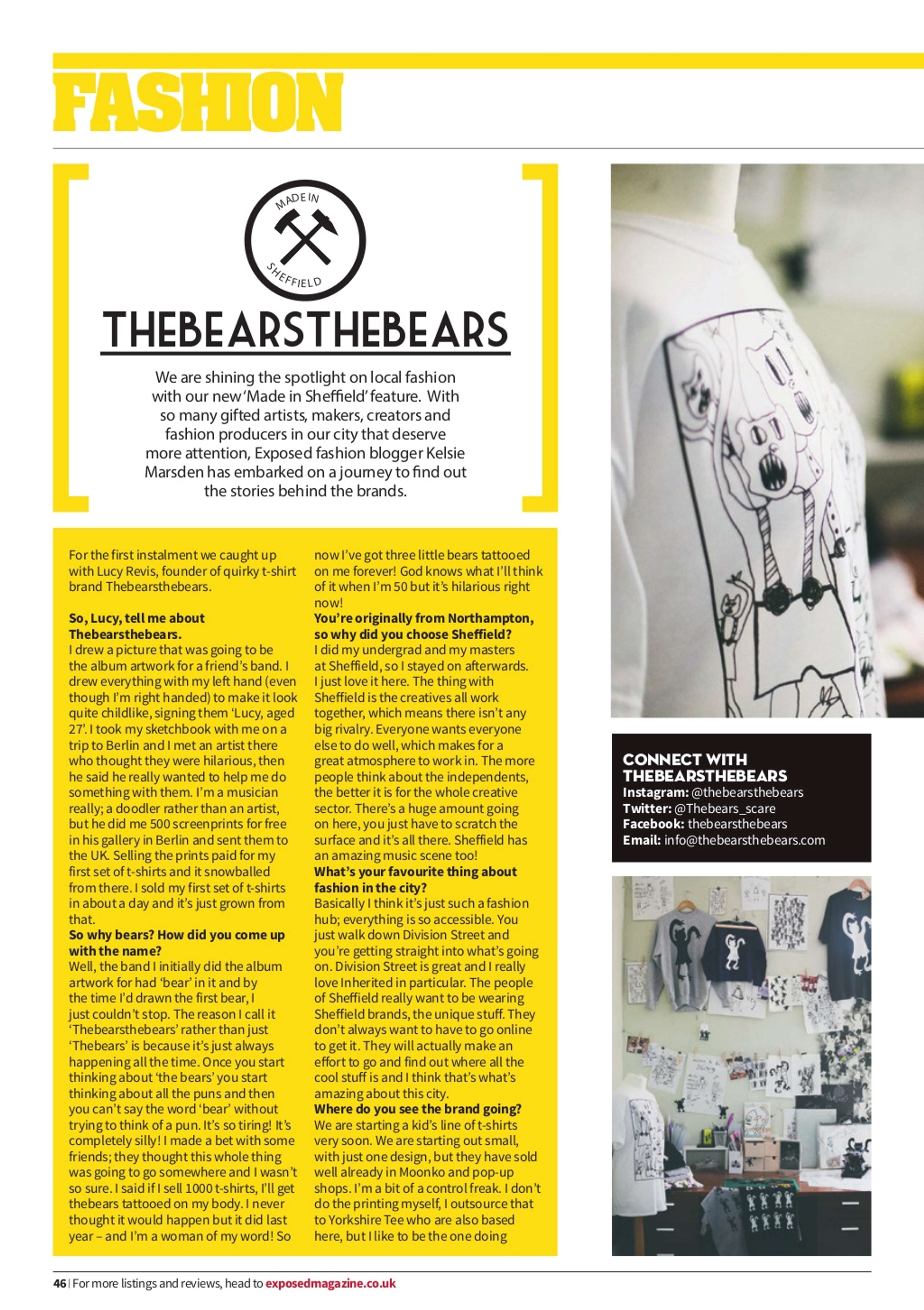 Thebearsthebears Feature by Kelsie Marsden