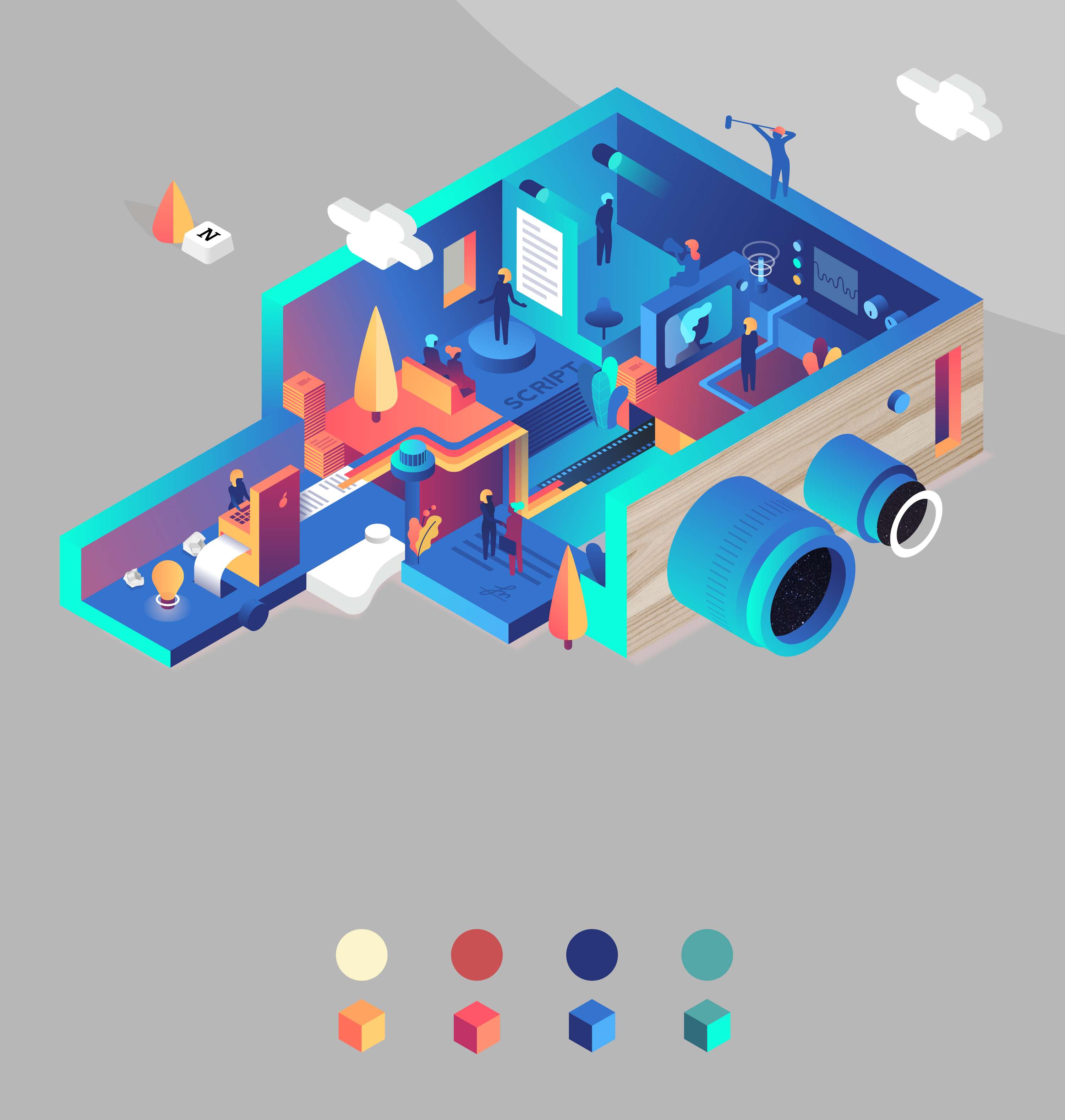 Shore Scripts Illustration by Roser Miquel