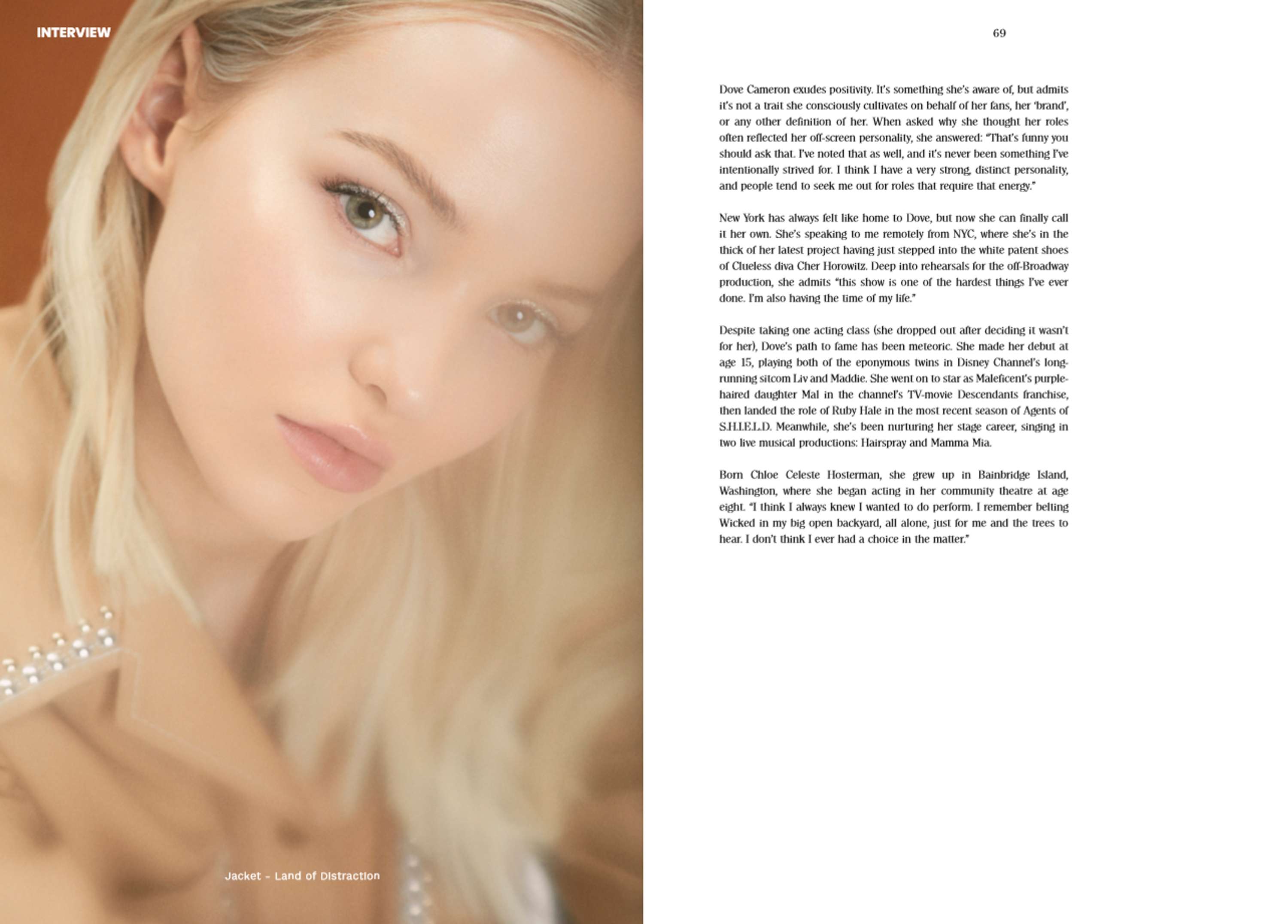 User blog:TinistaGabriela/Dove Cameron Interview