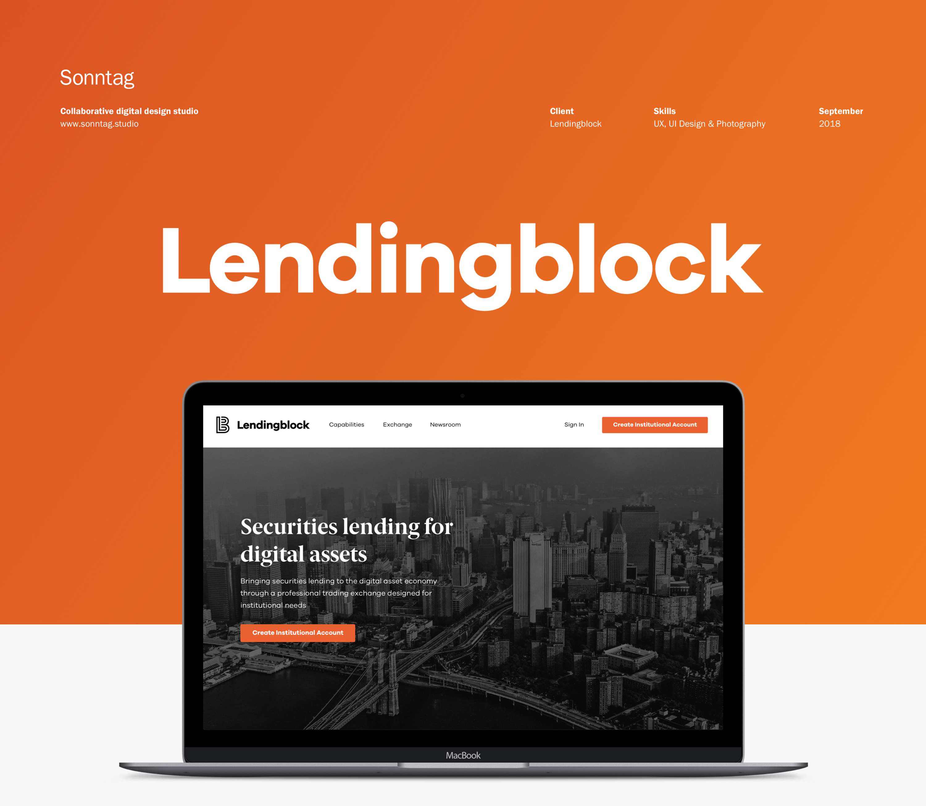 Lendingblock - Marketing Website by Sonntag