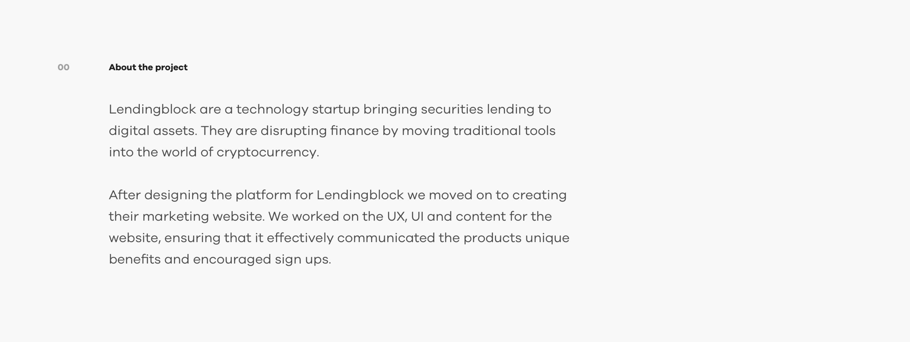Lendingblock - Marketing Website by Sonntag