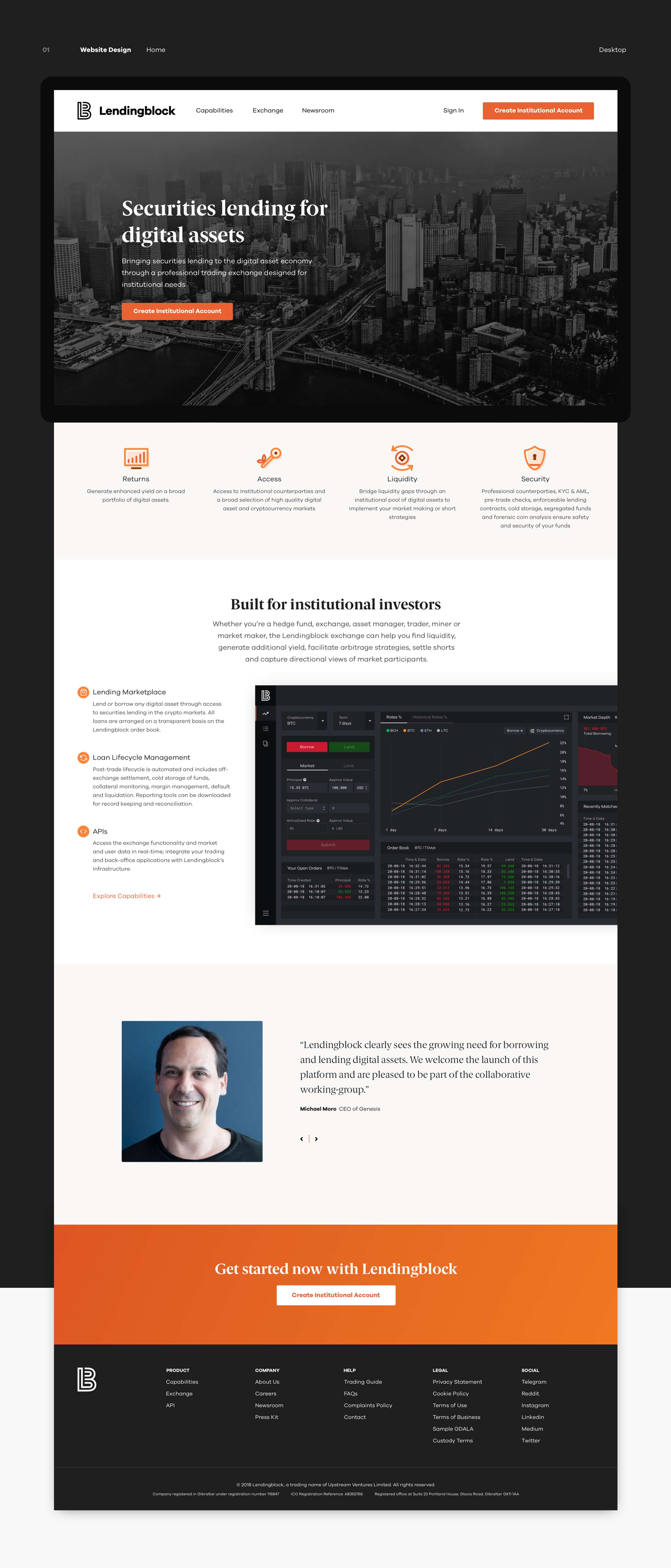 Lendingblock - Marketing Website by Sonntag