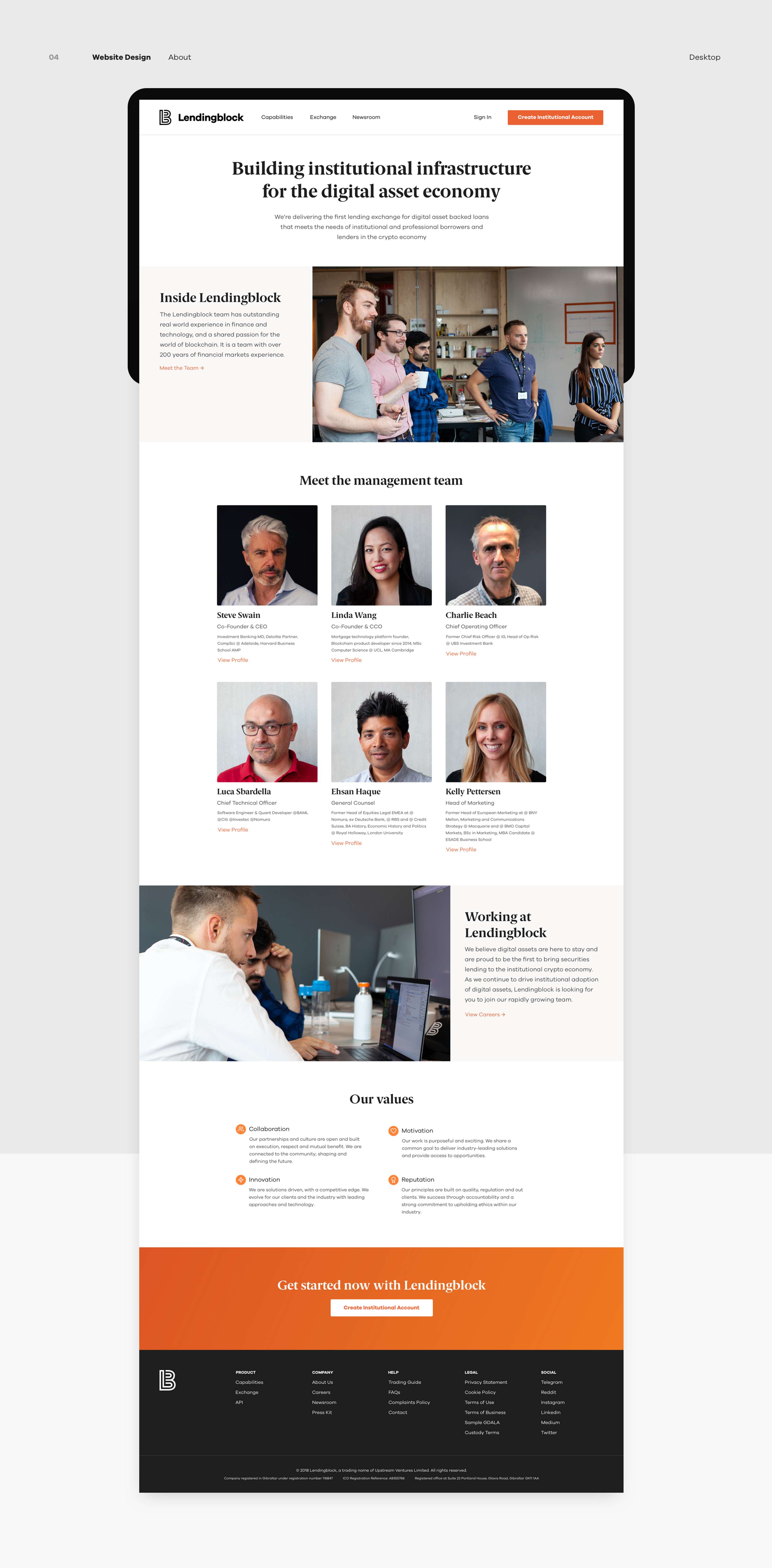 Lendingblock - Marketing Website by Sonntag