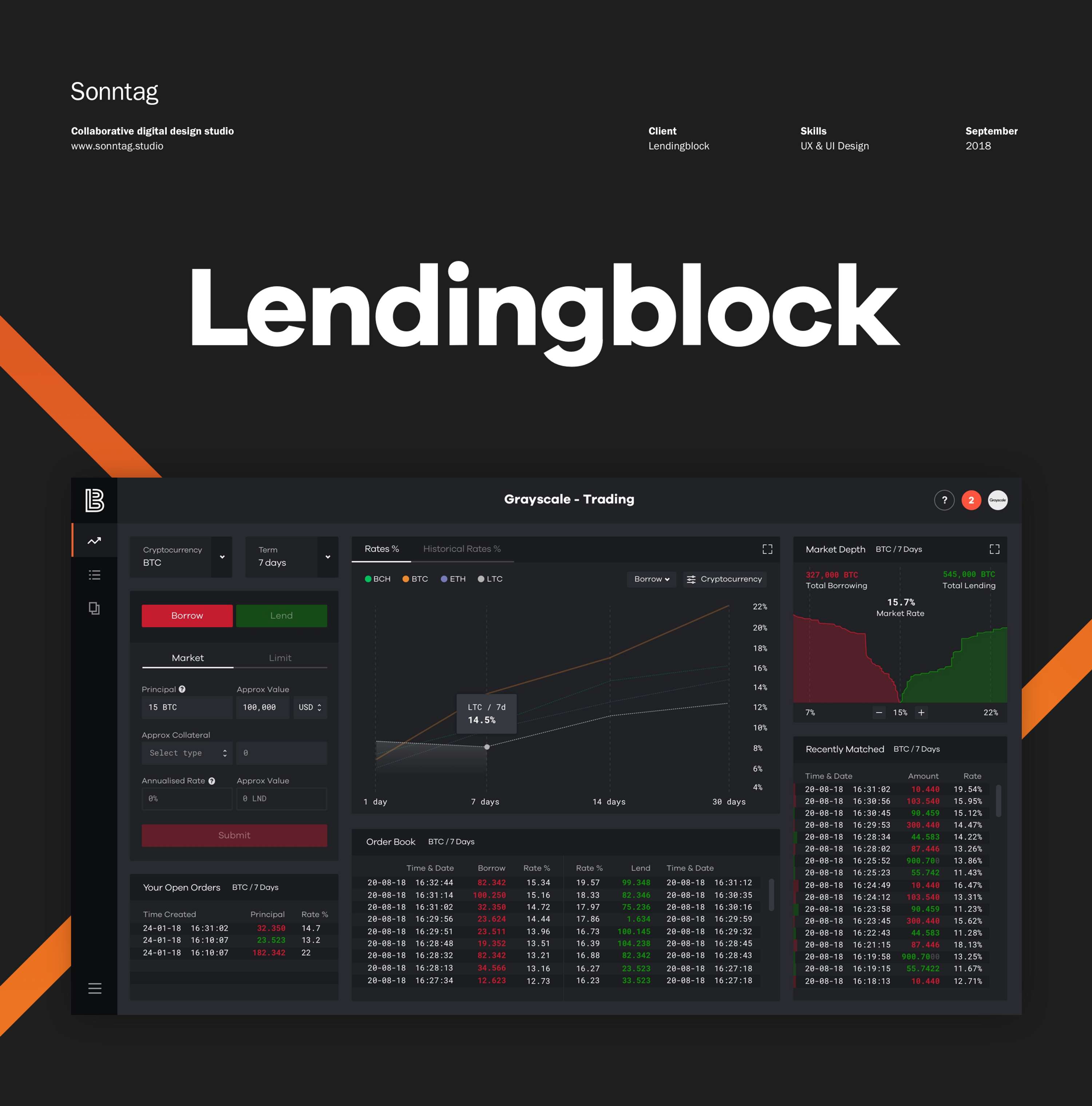 Lendingblock - Crypto Trading Platform by Sonntag