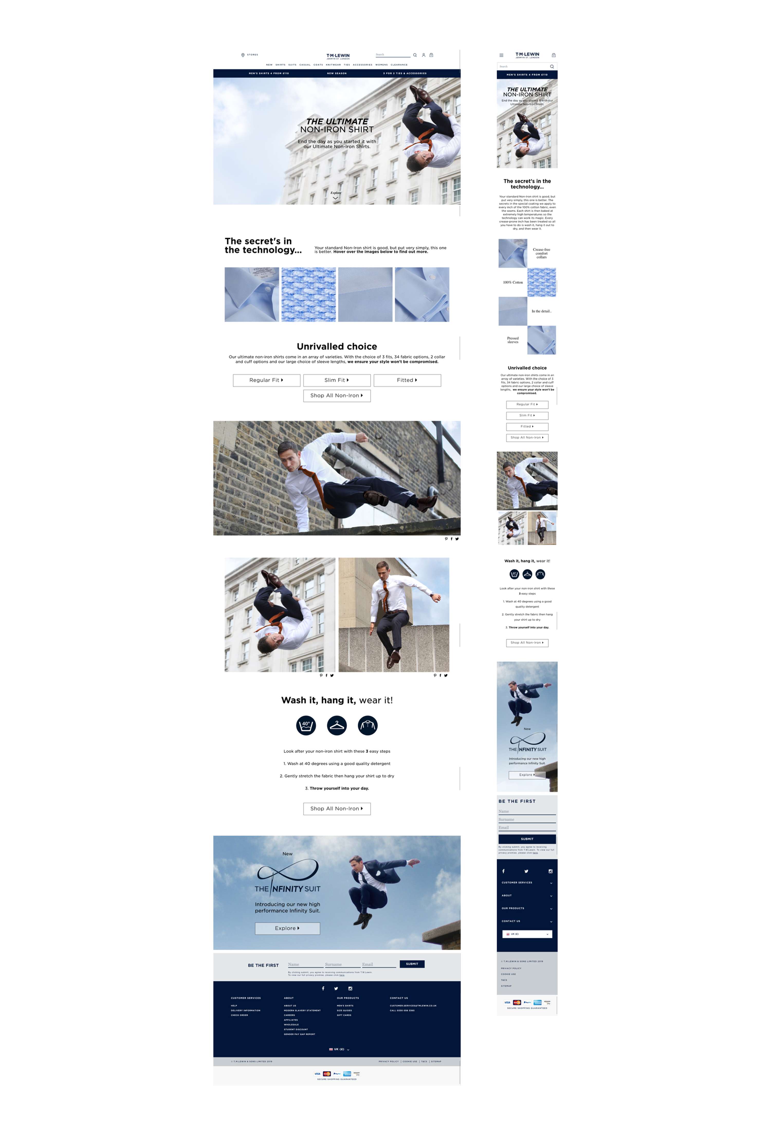 T.M.Lewin / UI UX by Jade Wilson