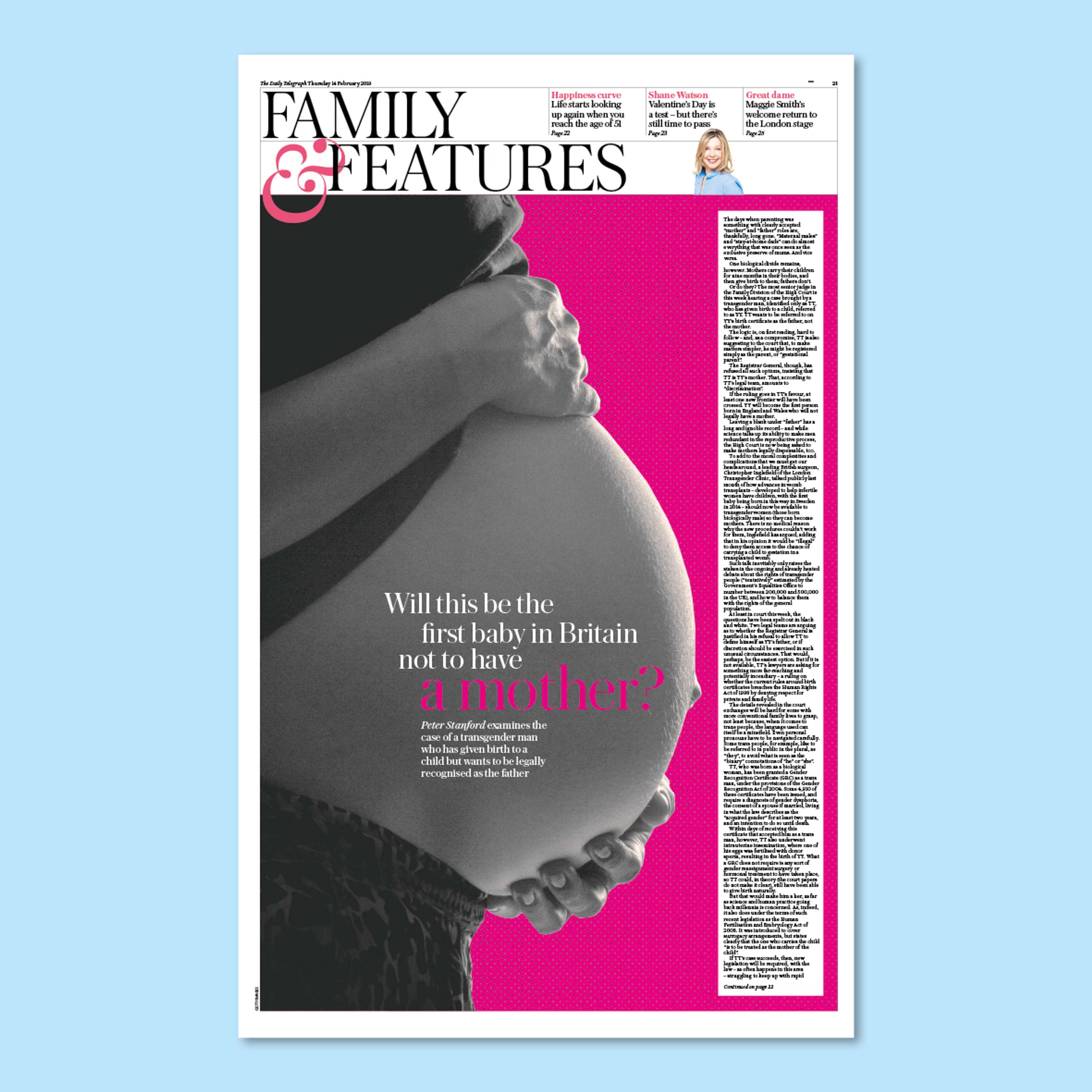 Telegraph features by Mark Hickling