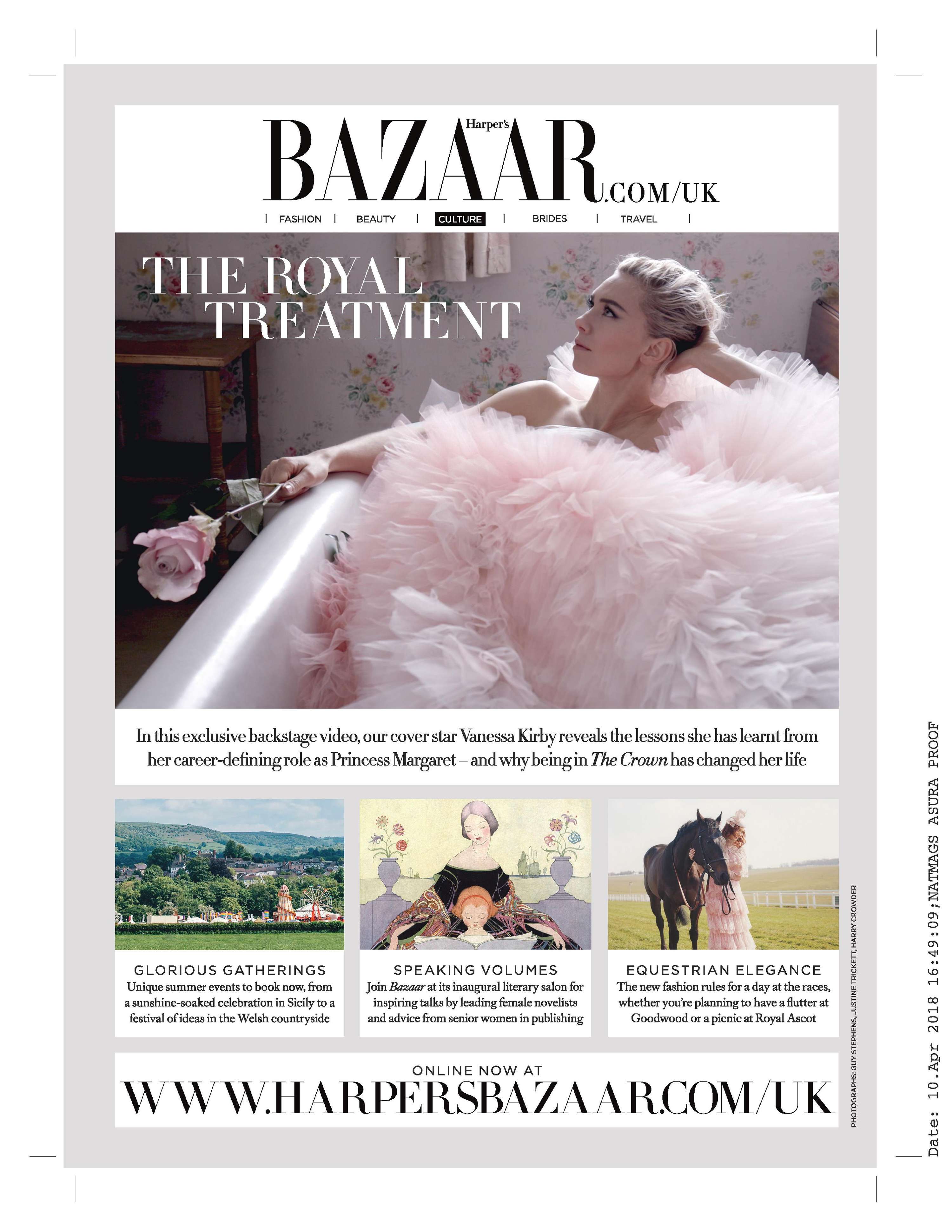 Harper's Bazaar art internship work by Megan Morris