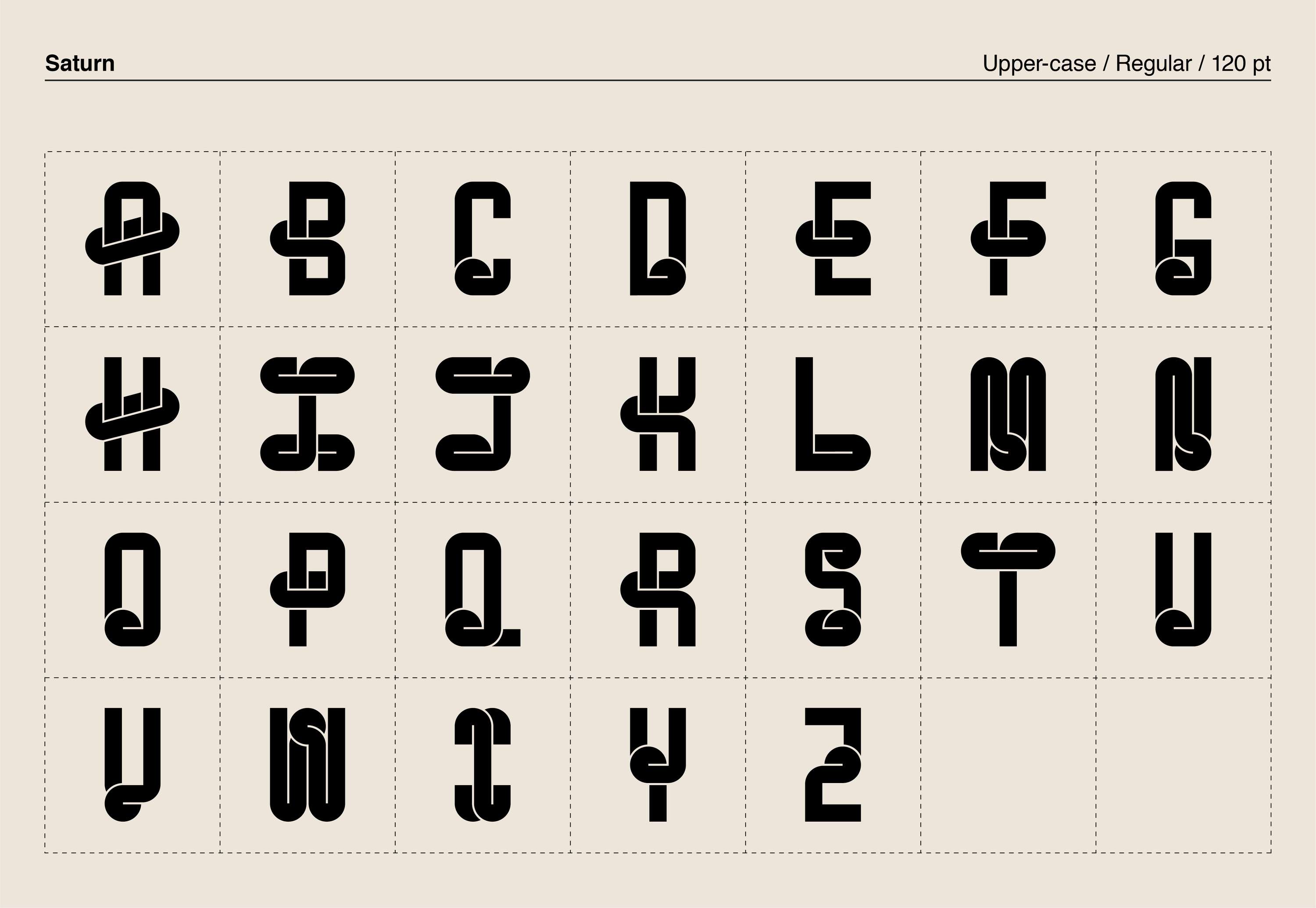 SATURN // Typeface by Hannah Neil