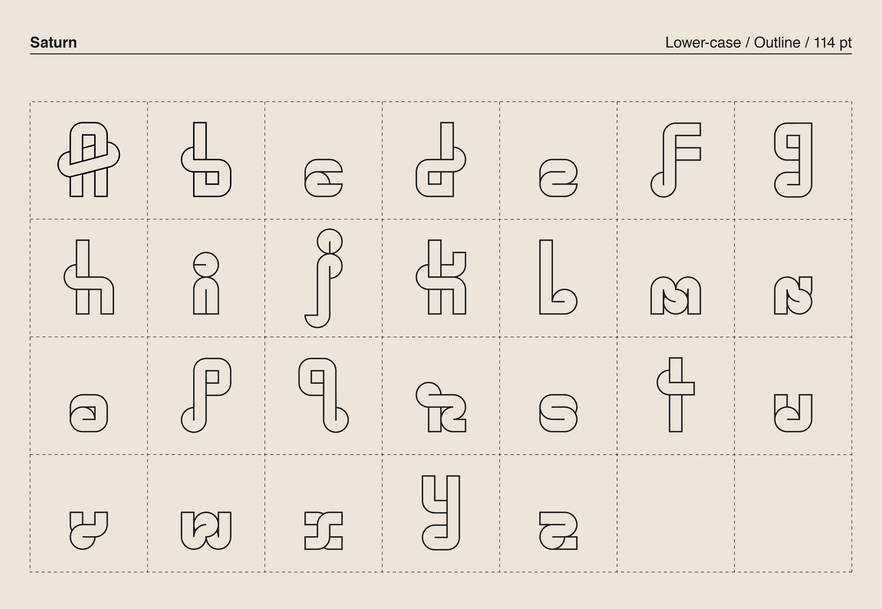 SATURN // Typeface by Hannah Neil