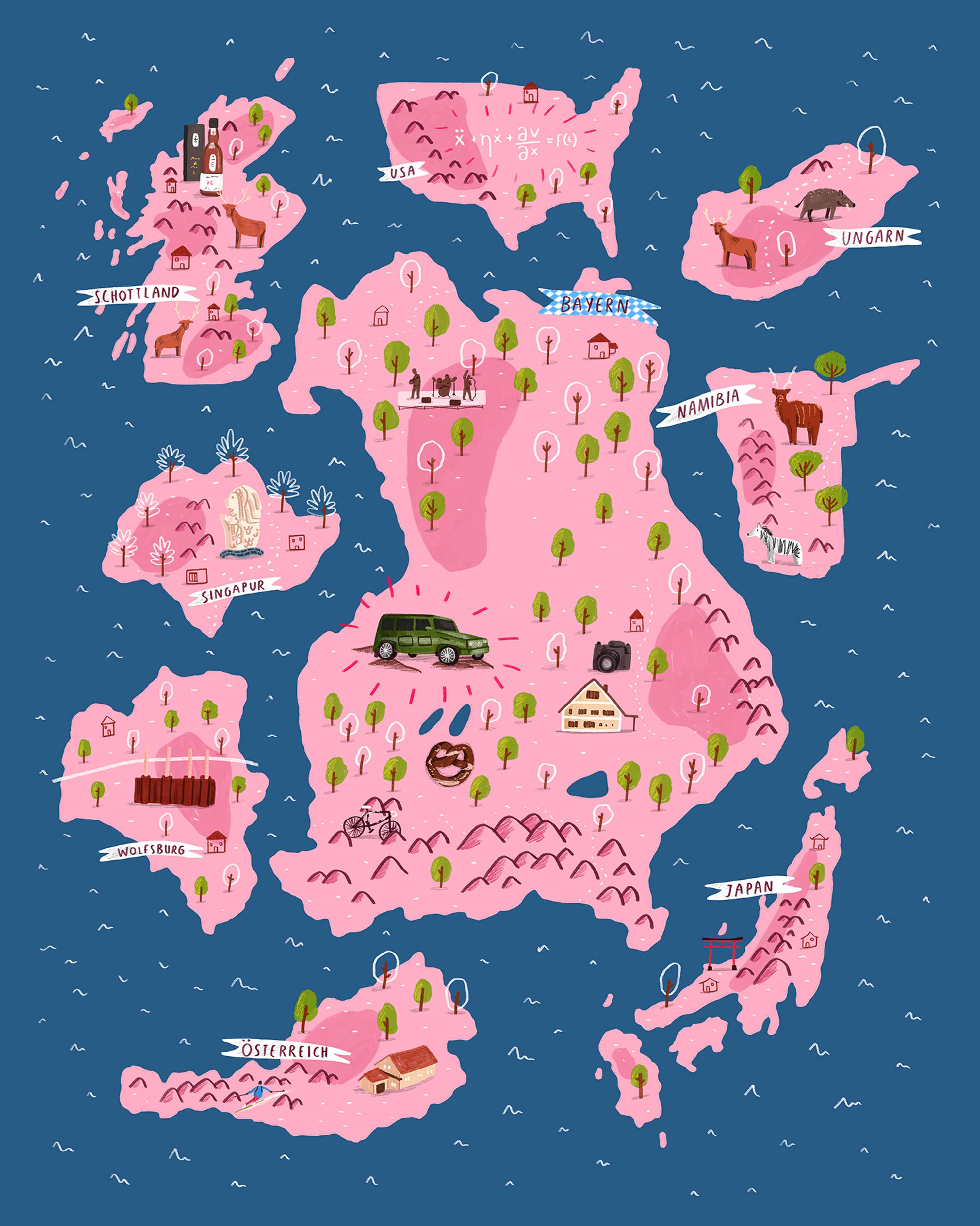 Personal map commissions by Alex Foster