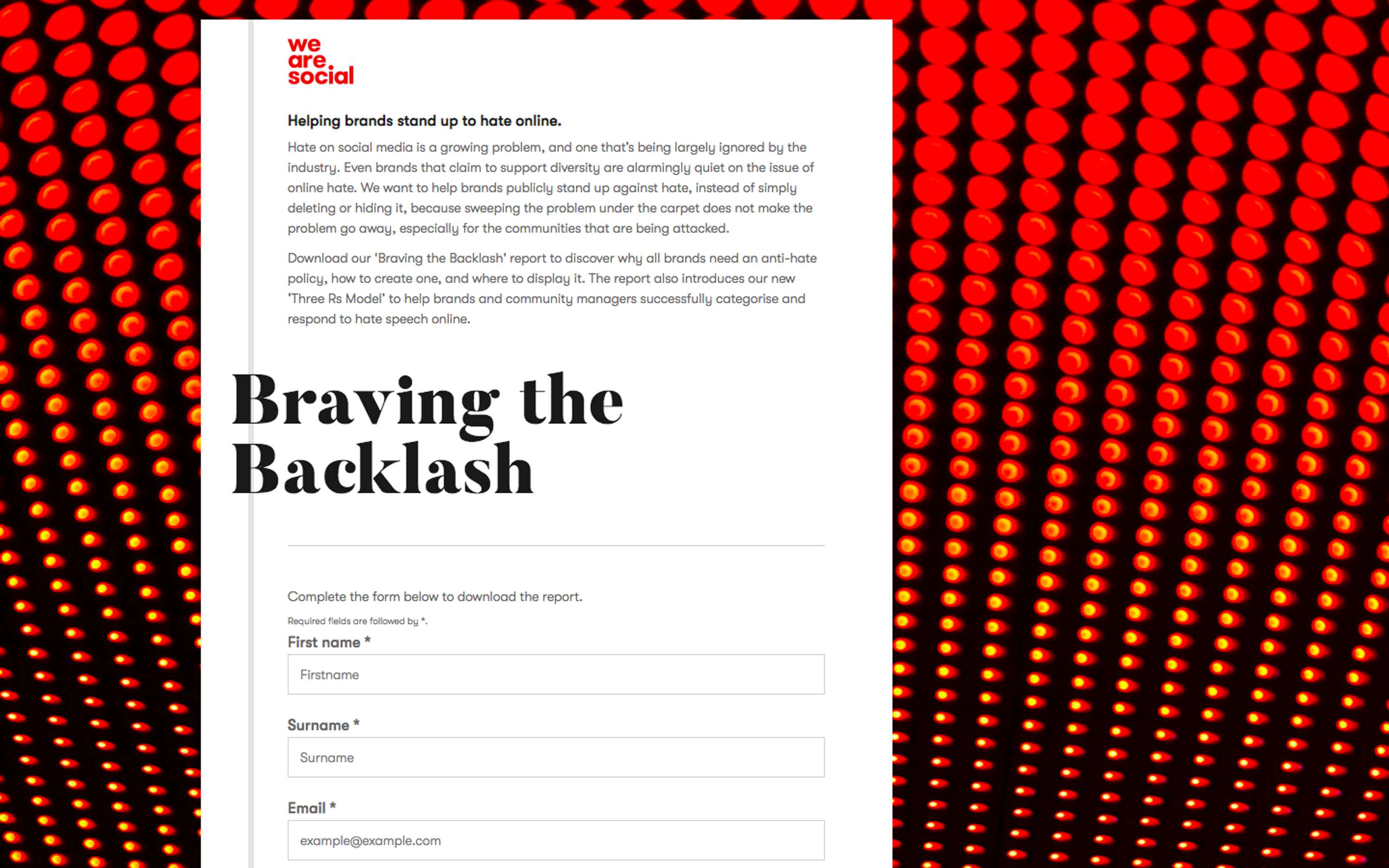 Braving the Backlash - Event and white paper by Charlie Cottrell