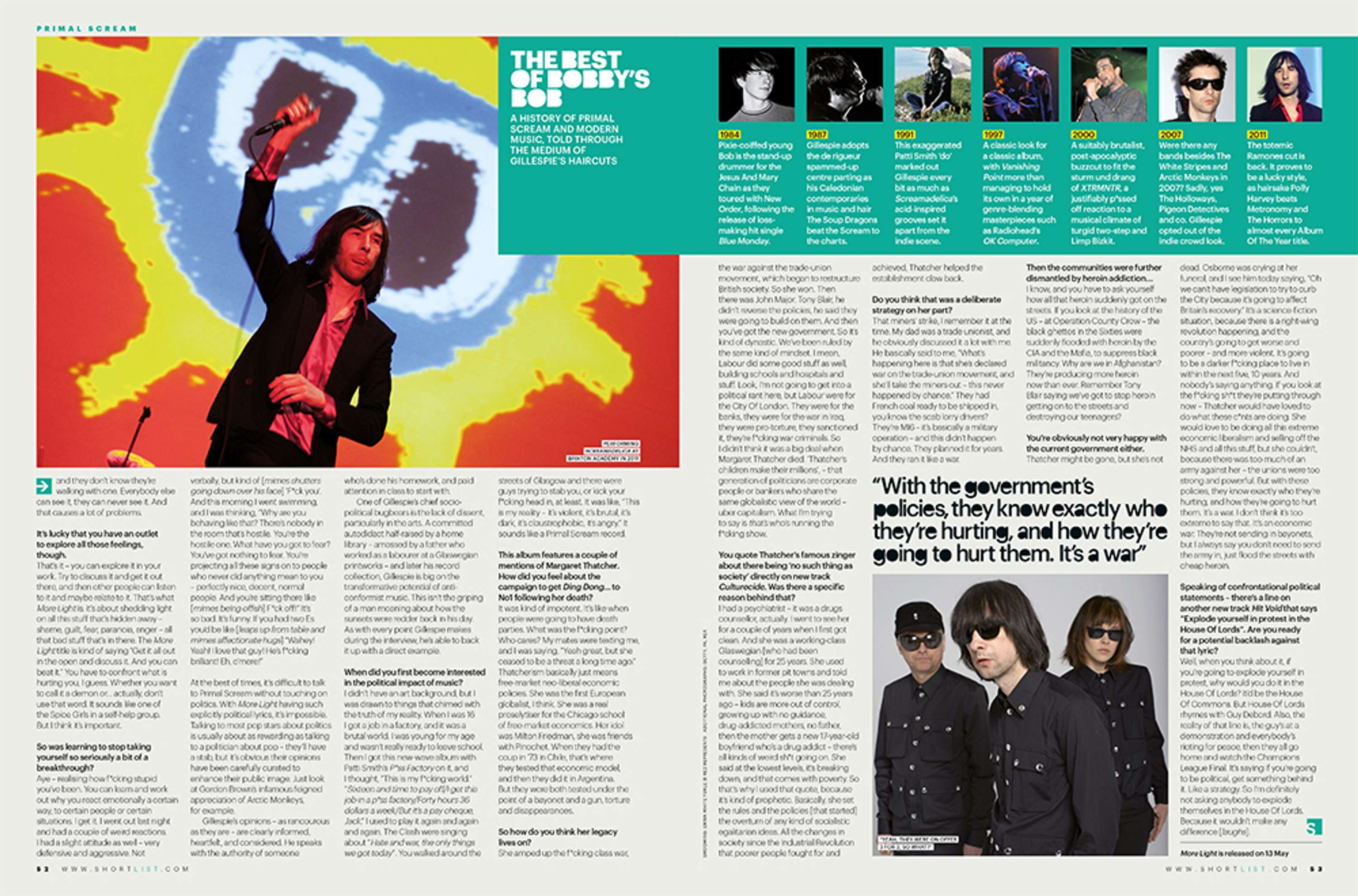 Bobby Gillespie by Kevin Fay