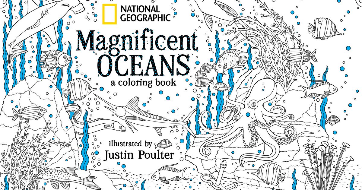 National Geographic "Magnificent Oceans" Colouring Book The Dots