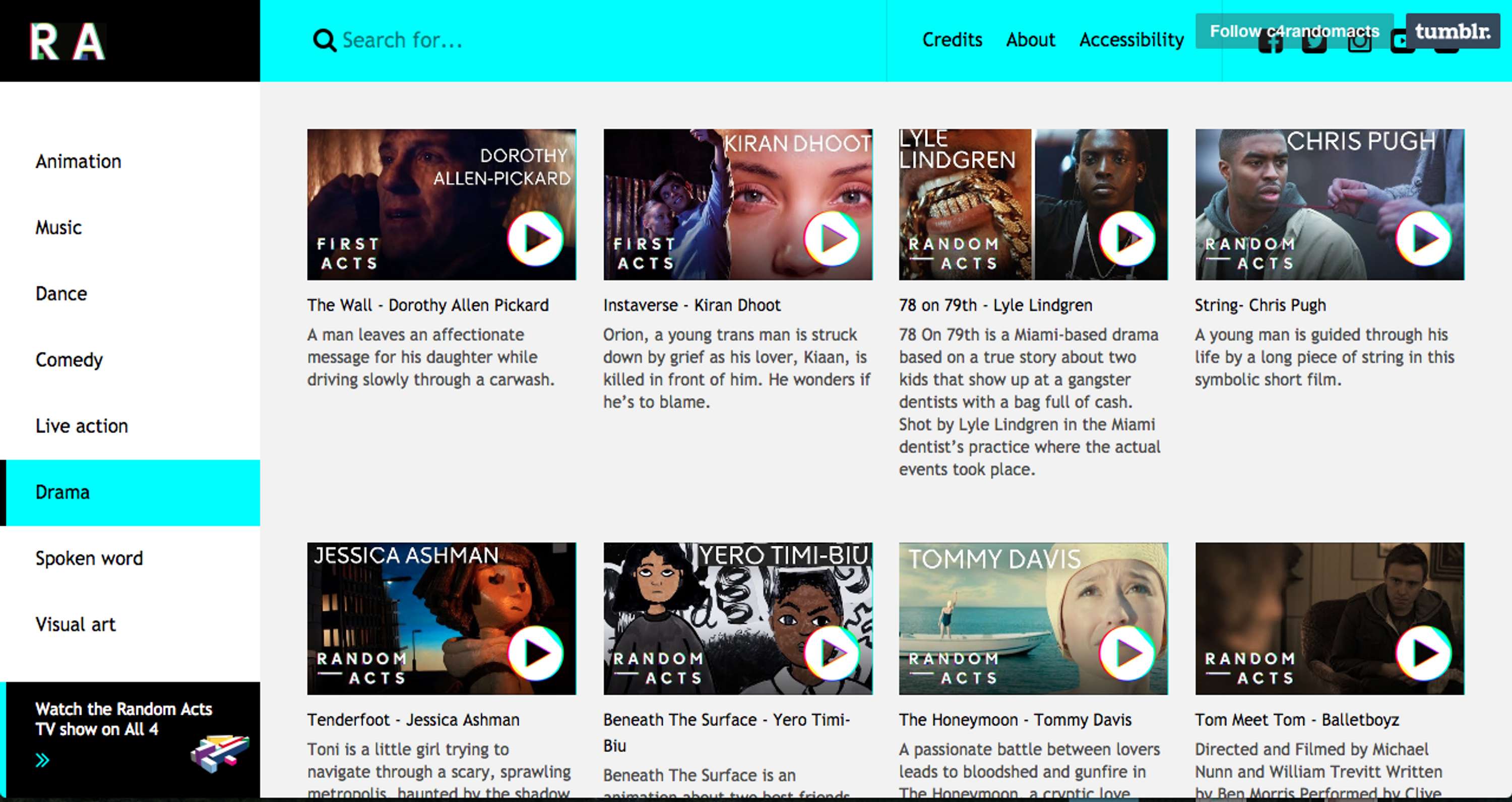 Channel 4's Random Acts by Sami Kimberley